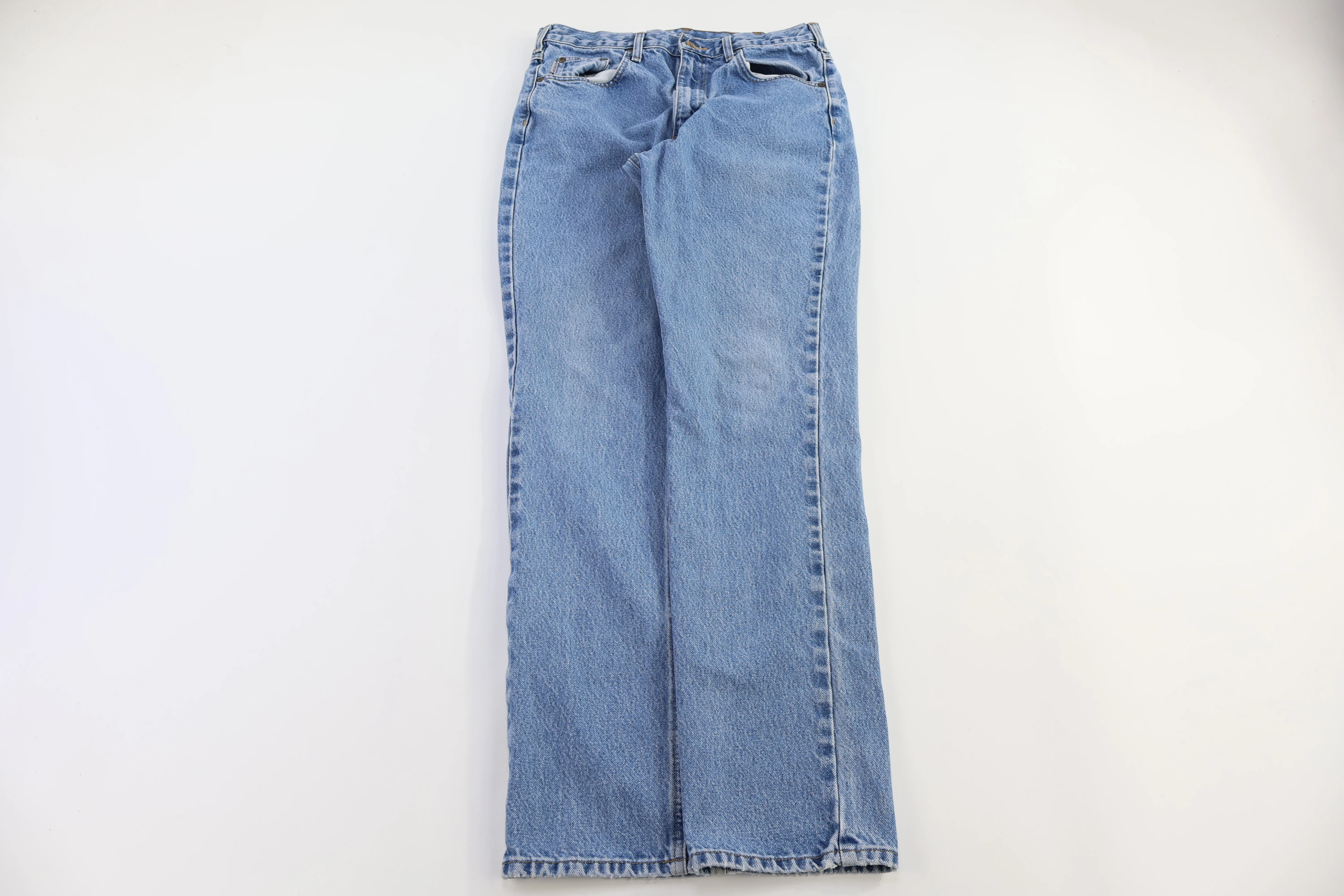 Carhartt Logo Patch Light Wash Denim Jeans