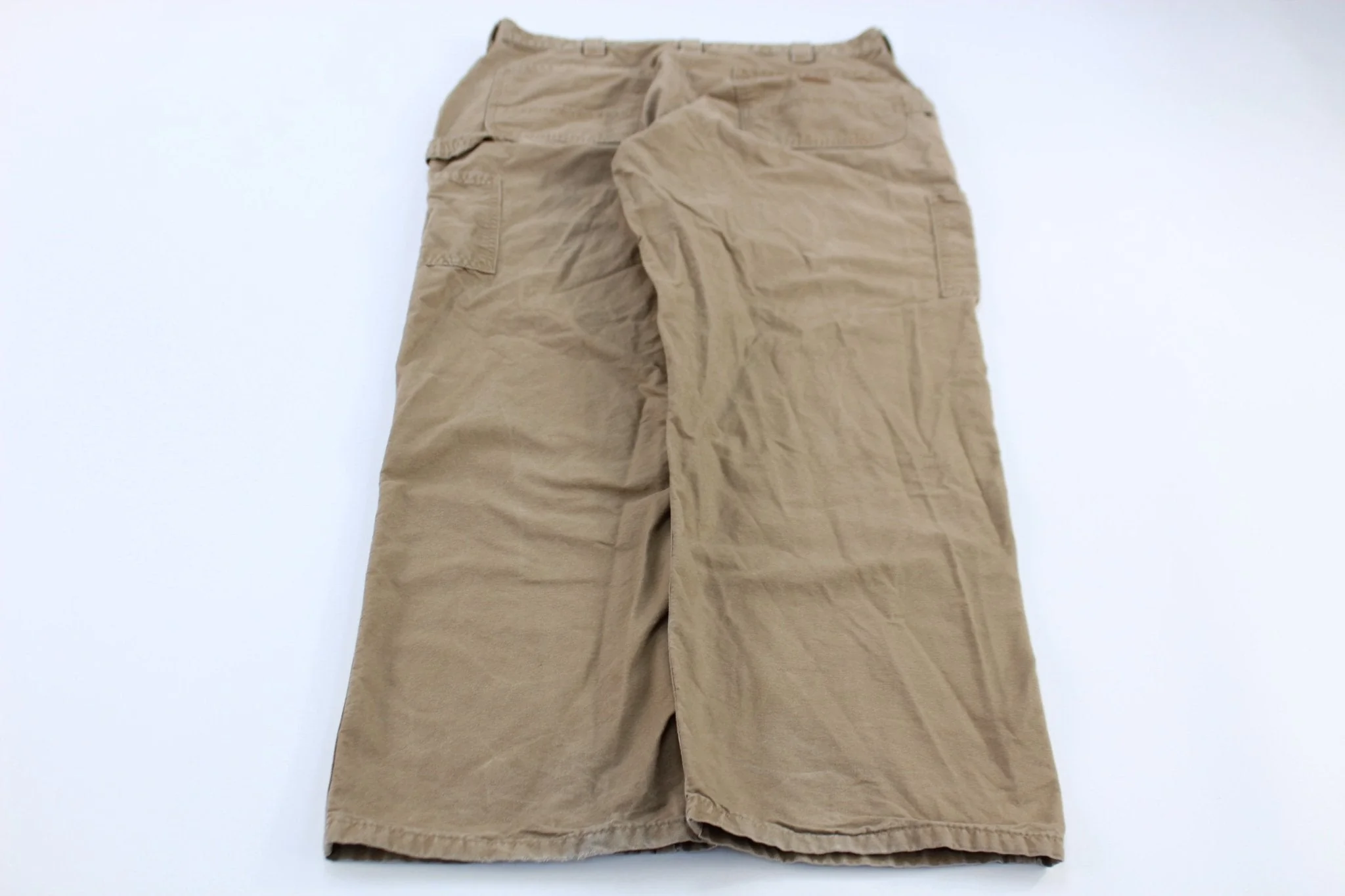 Carhartt Logo Patch Loose Original Fit Dark Khaki Pants - Image 2
