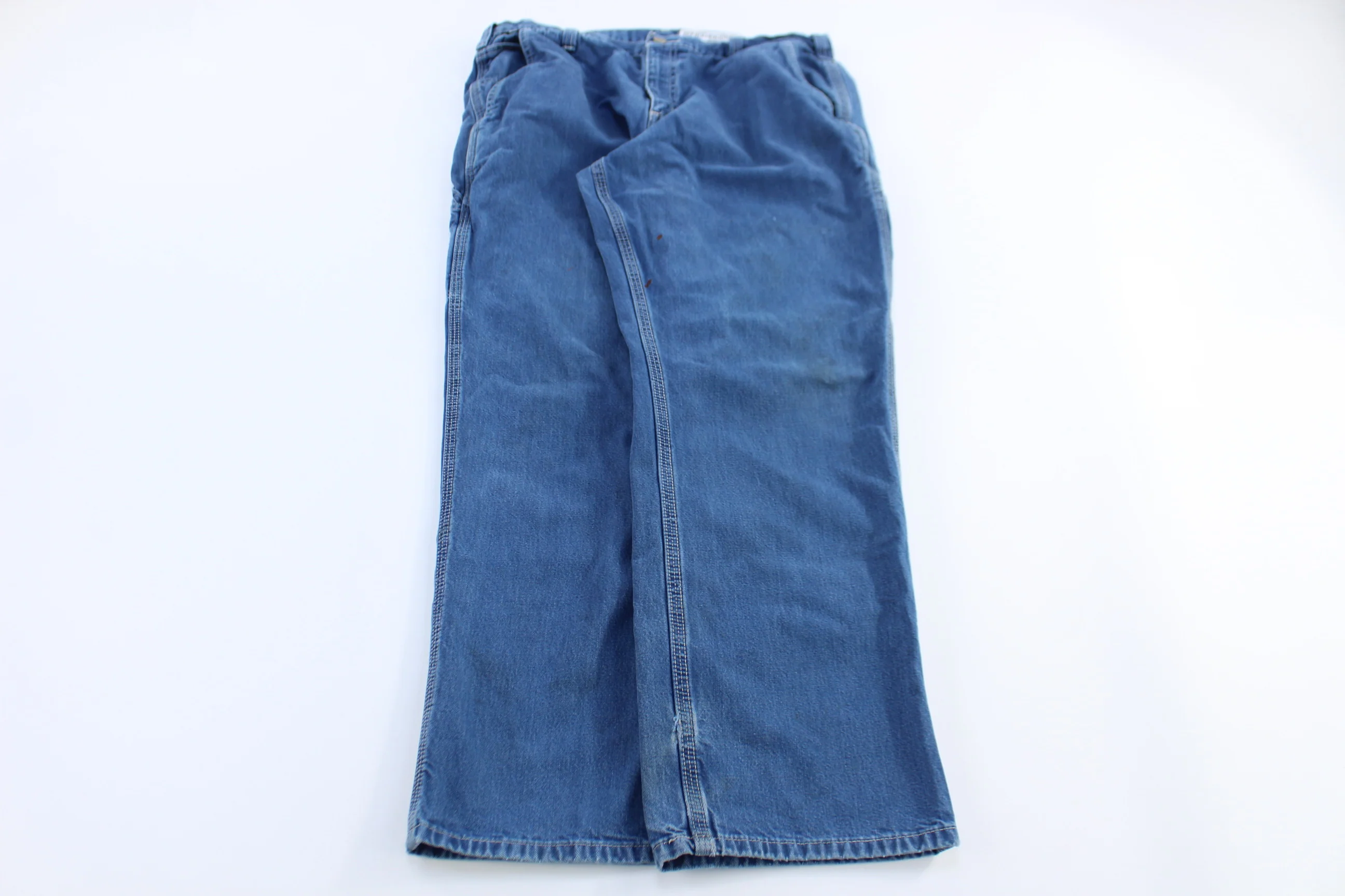 Carhartt Logo Patch Medium Wash Denim Pants