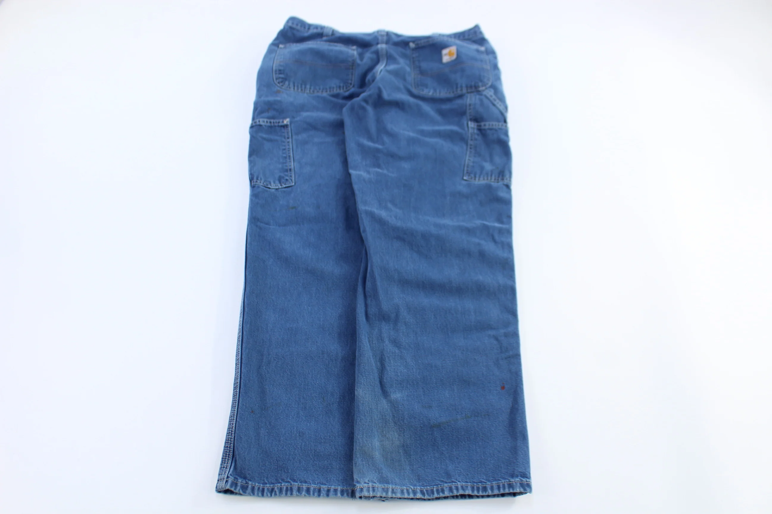 Carhartt Logo Patch Medium Wash Denim Pants - Image 2