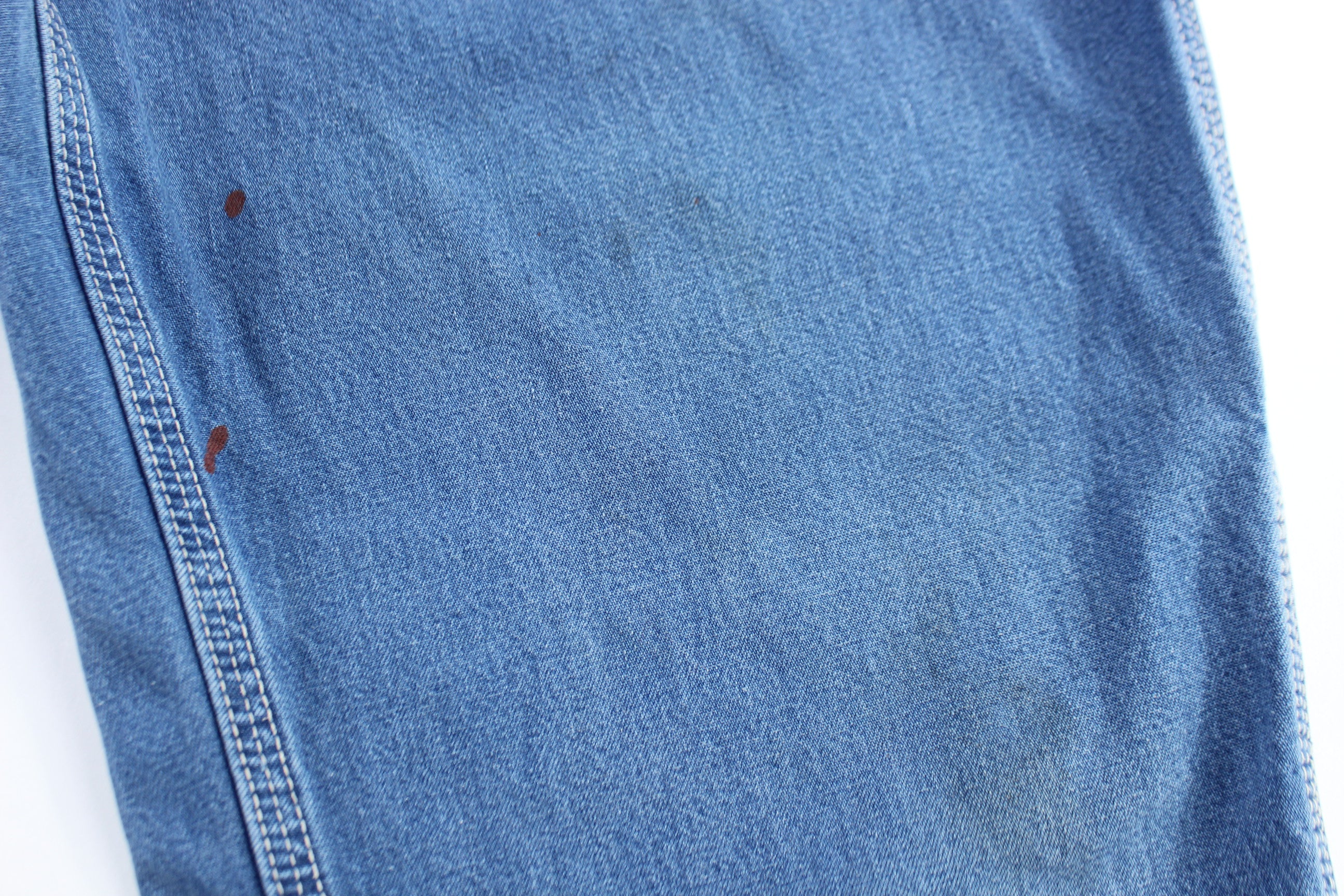 Carhartt Logo Patch Medium Wash Denim Pants - Image 3
