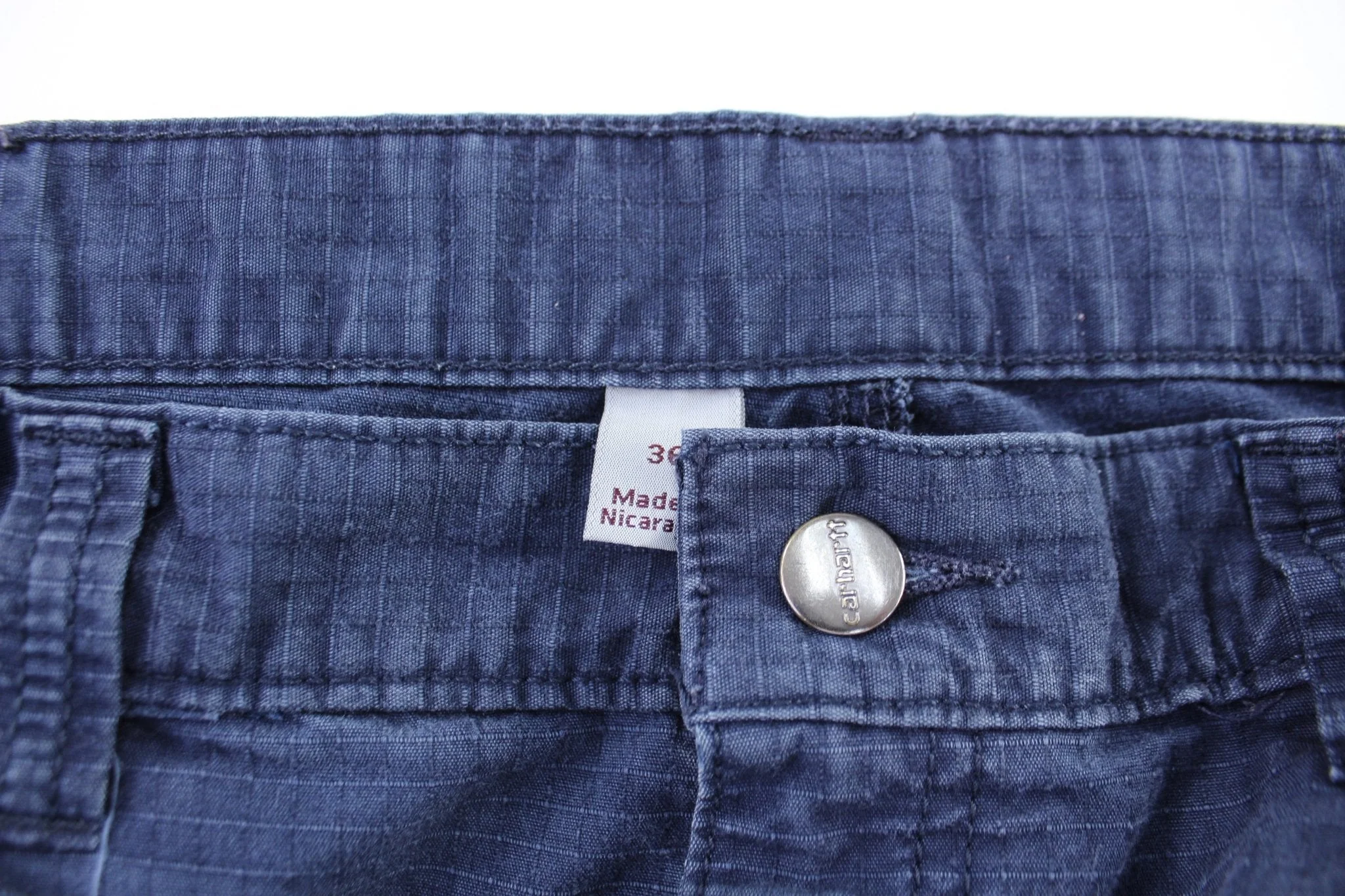 Carhartt Logo Patch Navy Blue Cargo Shorts - Image 4