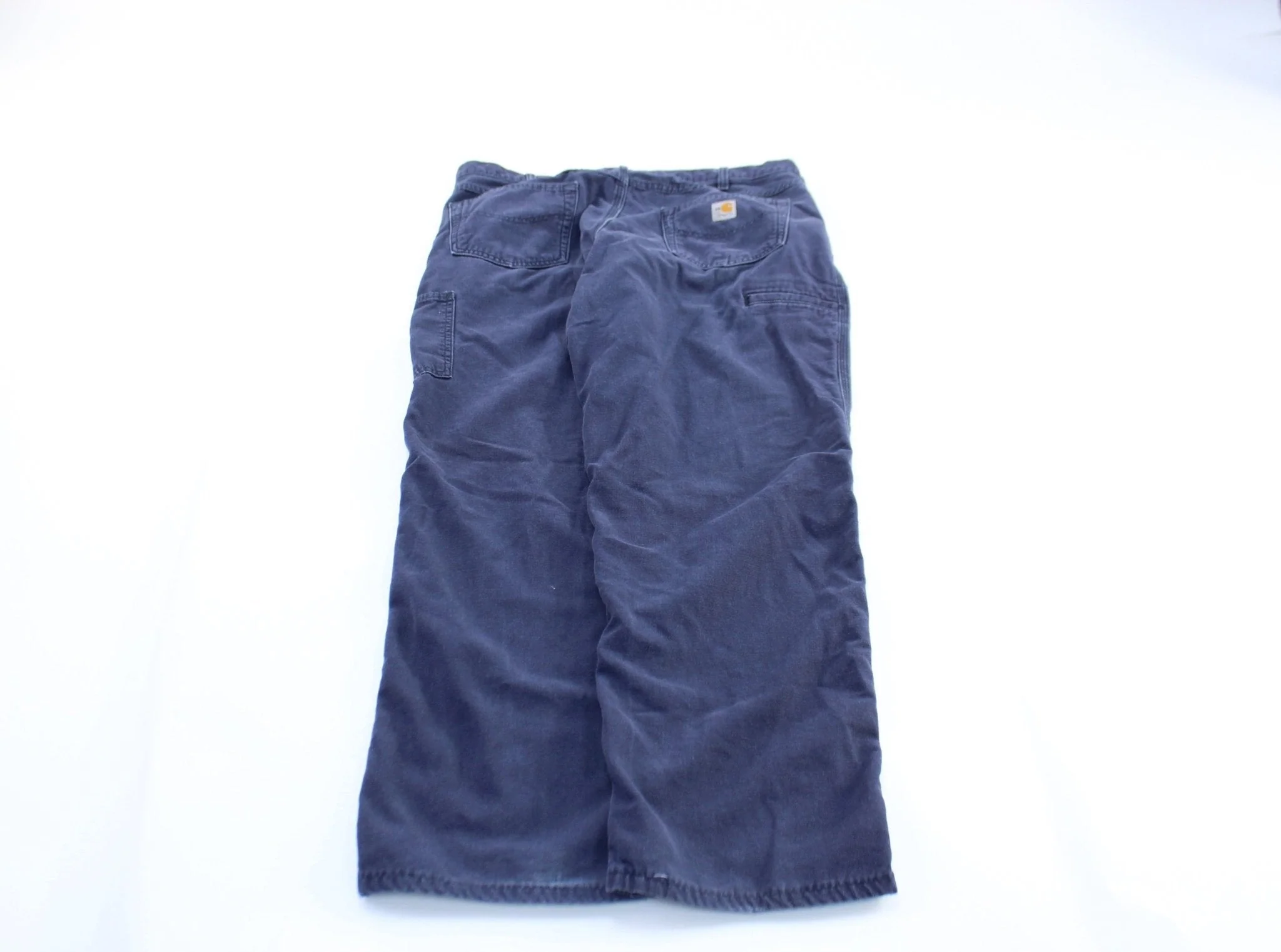 Carhartt Logo Patch Navy Blue Flame Resistant Pants - Image 2