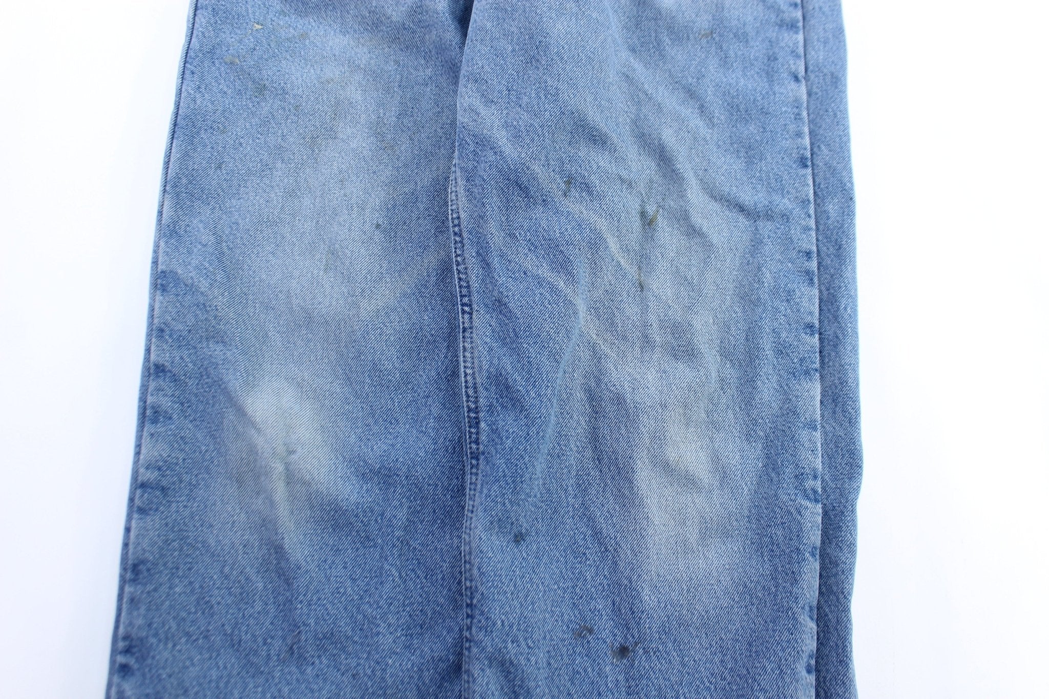 Carhartt Logo Patch Plaid Lined Denim Jeans - Image 5