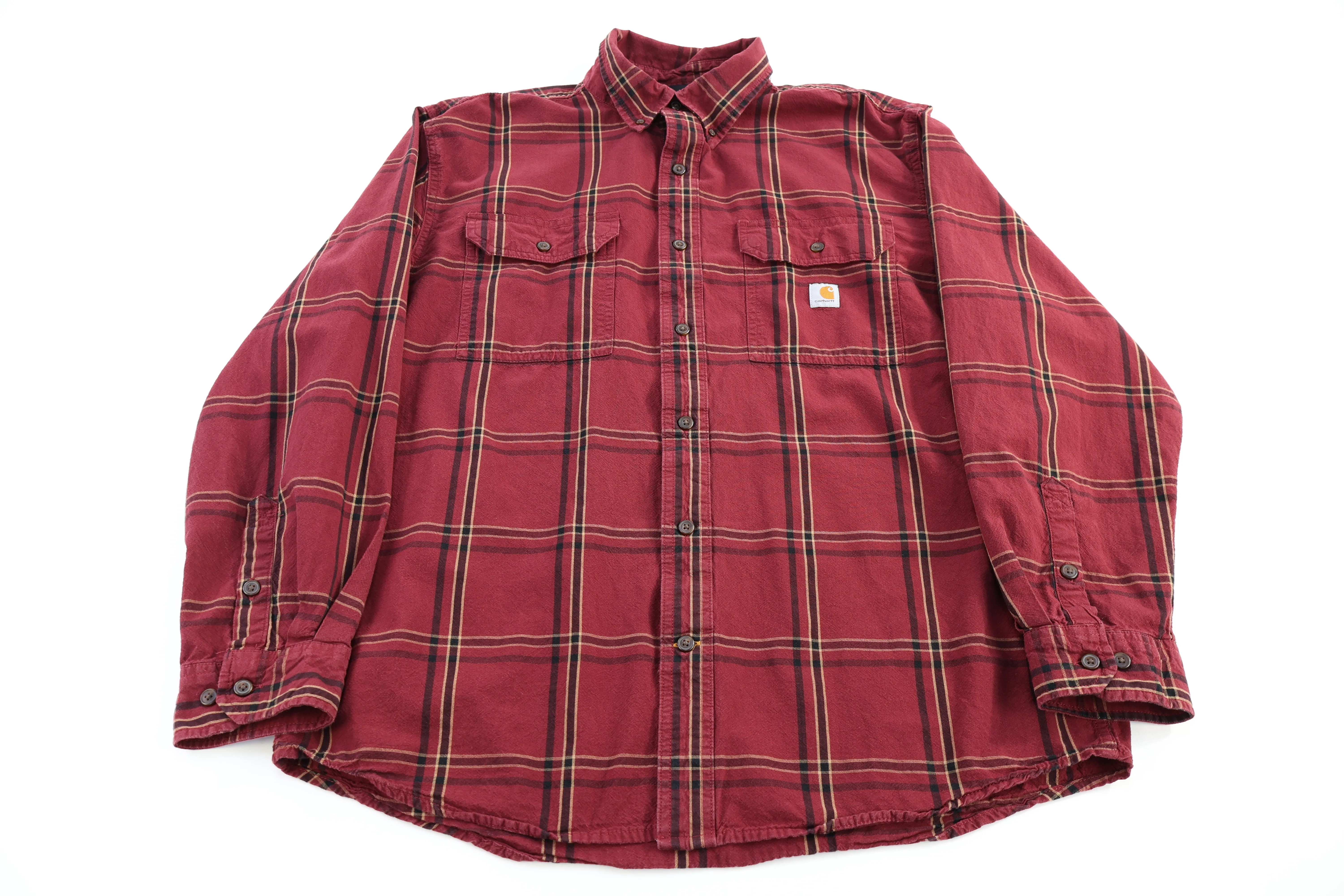 Carhartt Logo Patch Plaid Loose Fit LS Button Down