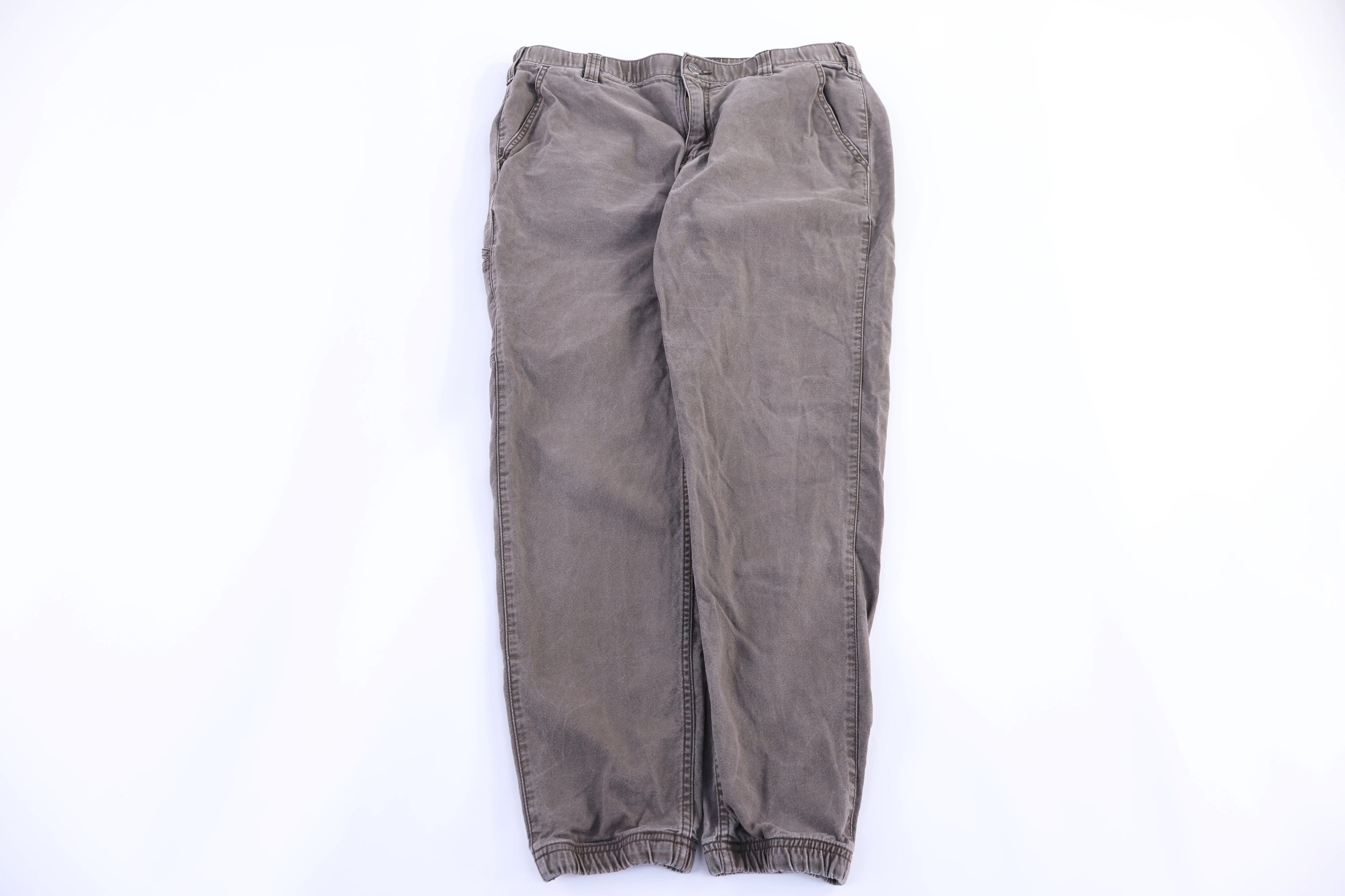 Carhartt Logo Patch Relaxed Fit Brown Pants