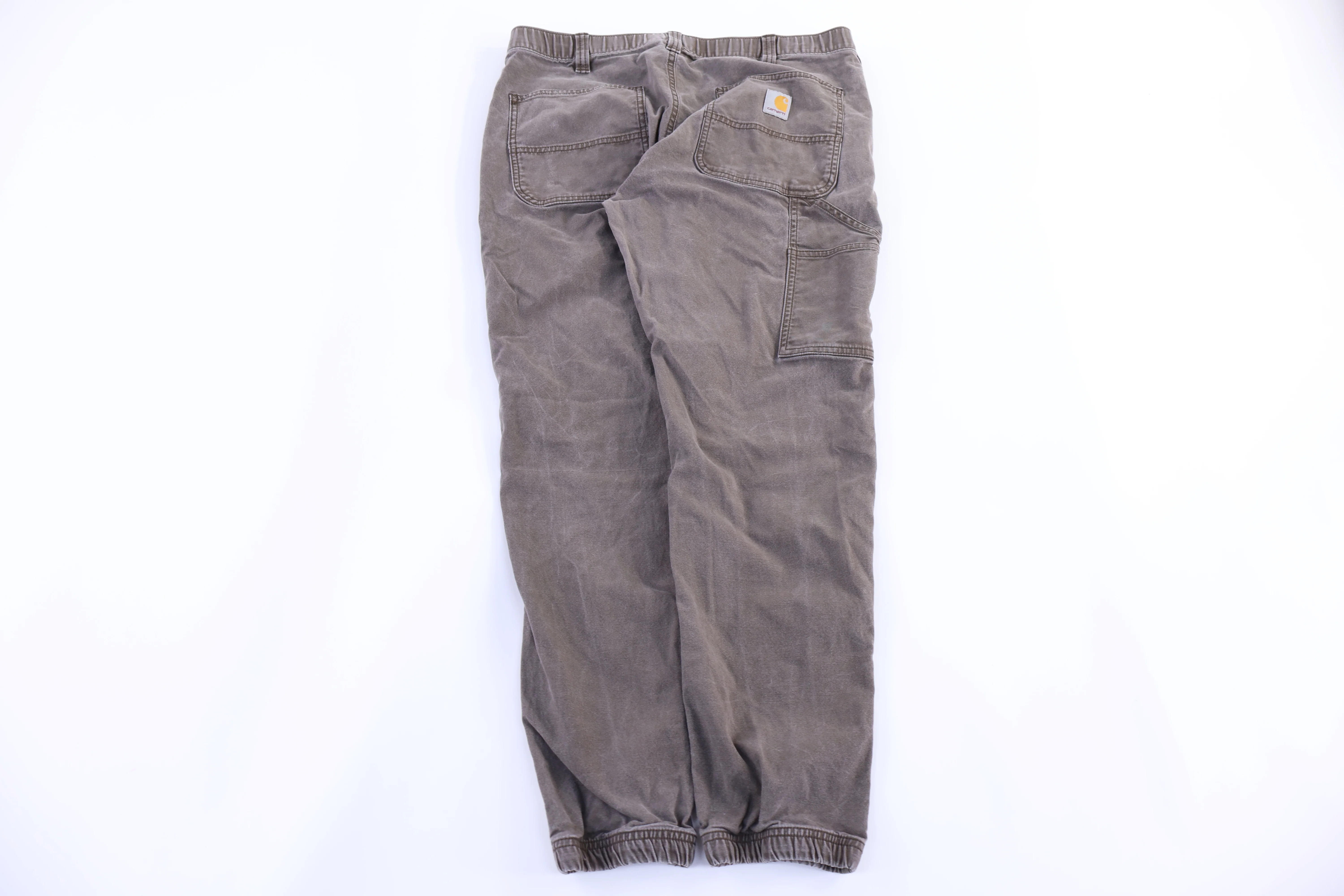 Carhartt Logo Patch Relaxed Fit Brown Pants - Image 2