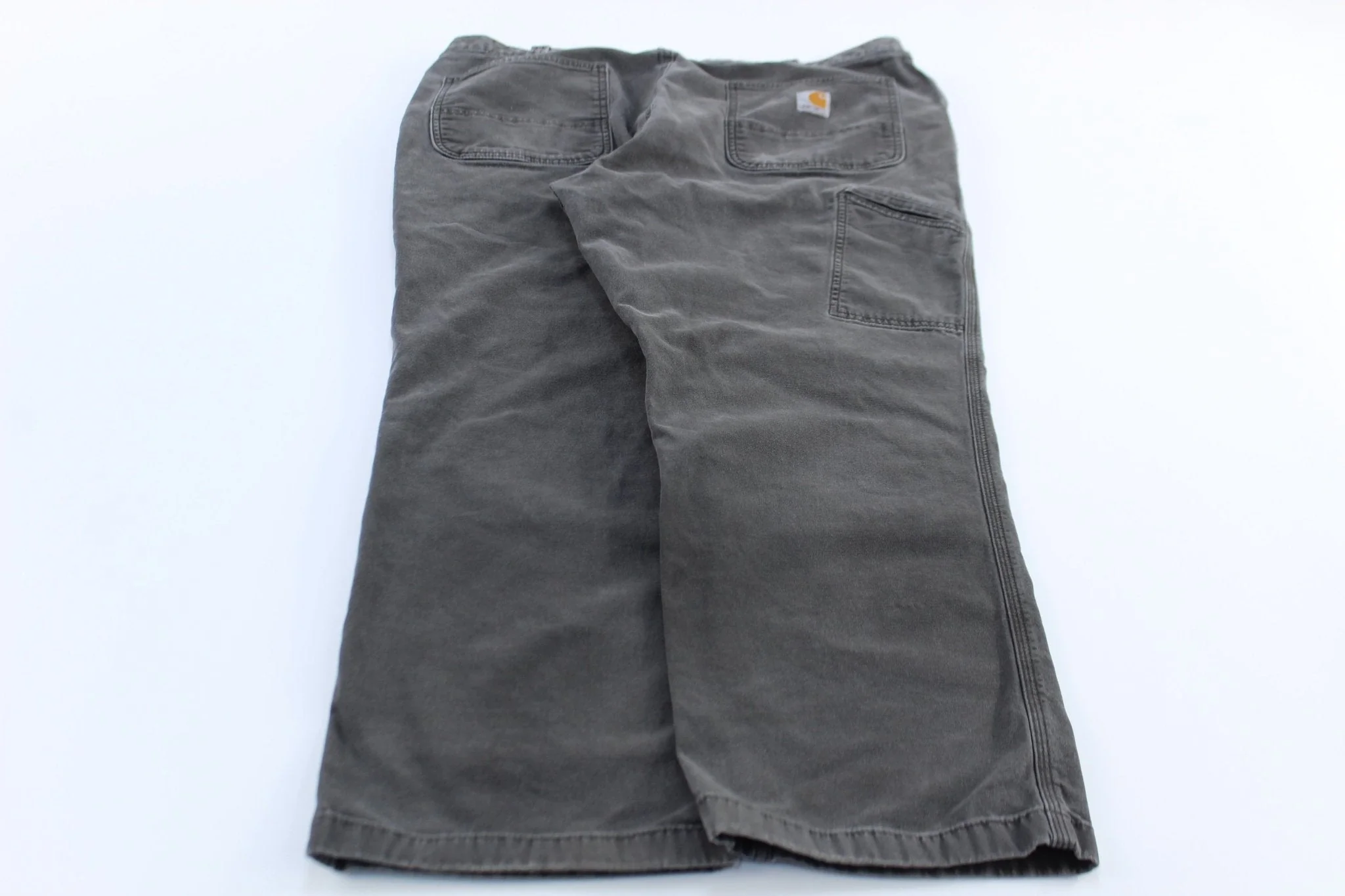 Carhartt Logo Patch Grey Relaxed Fit Pants - Image 2