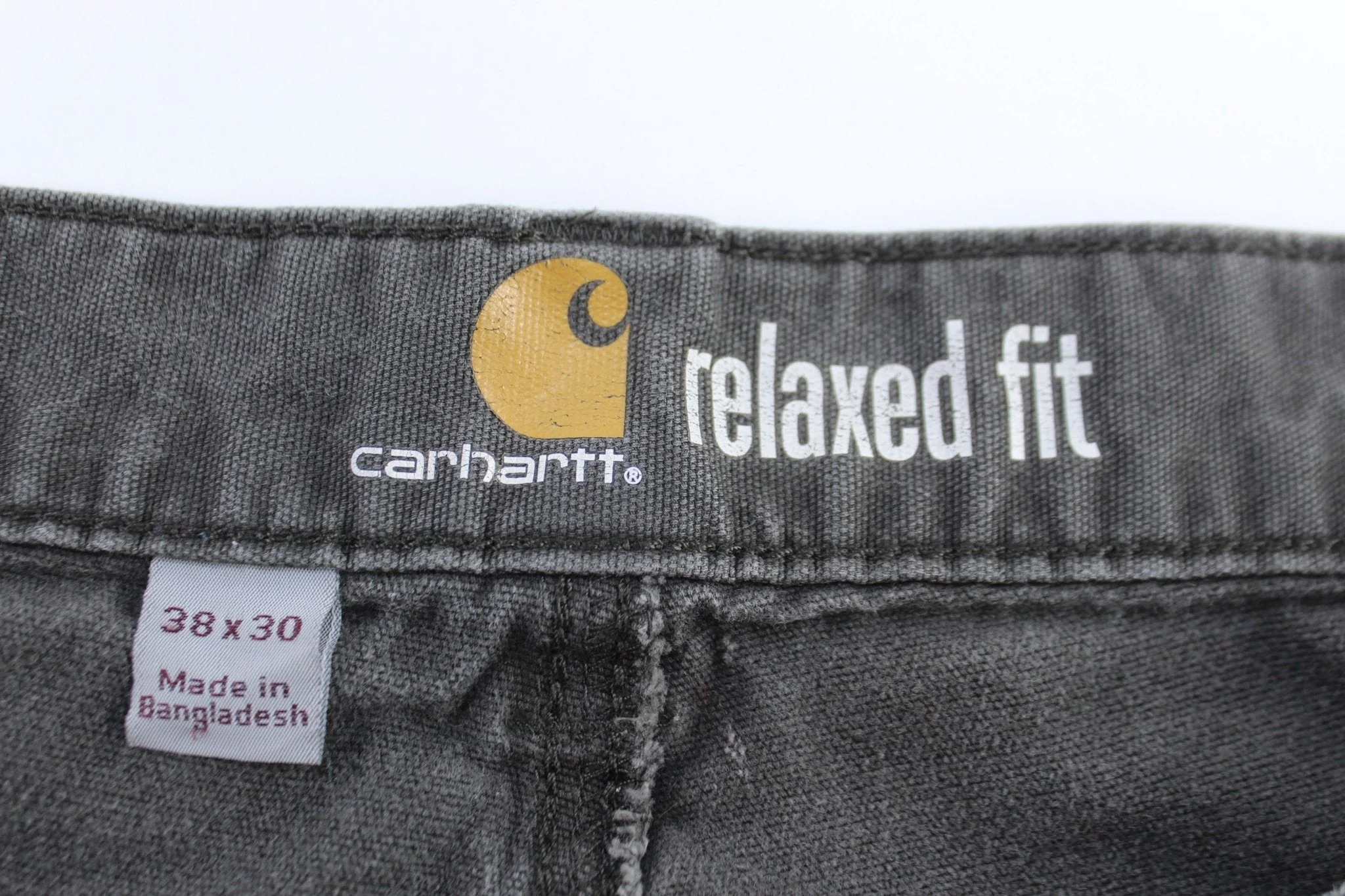 Carhartt Logo Patch Grey Relaxed Fit Pants - Image 3
