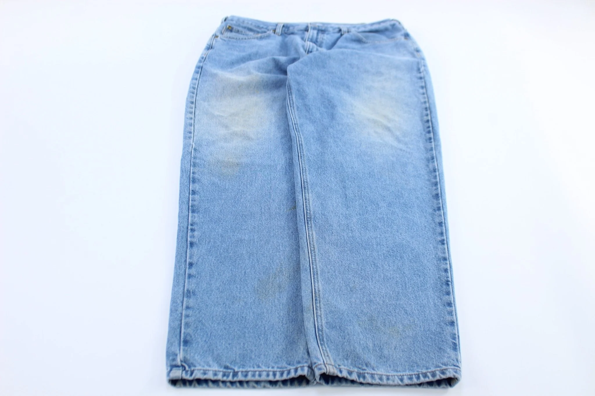 Carhartt Logo Patch Stone Wash Denim Relaxed Fit Jeans