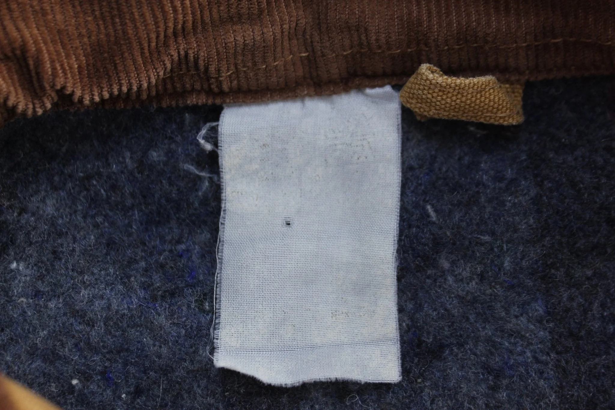 Carhartt Logo Patch Tan Blanket Lined Chore Jacket - Image 4