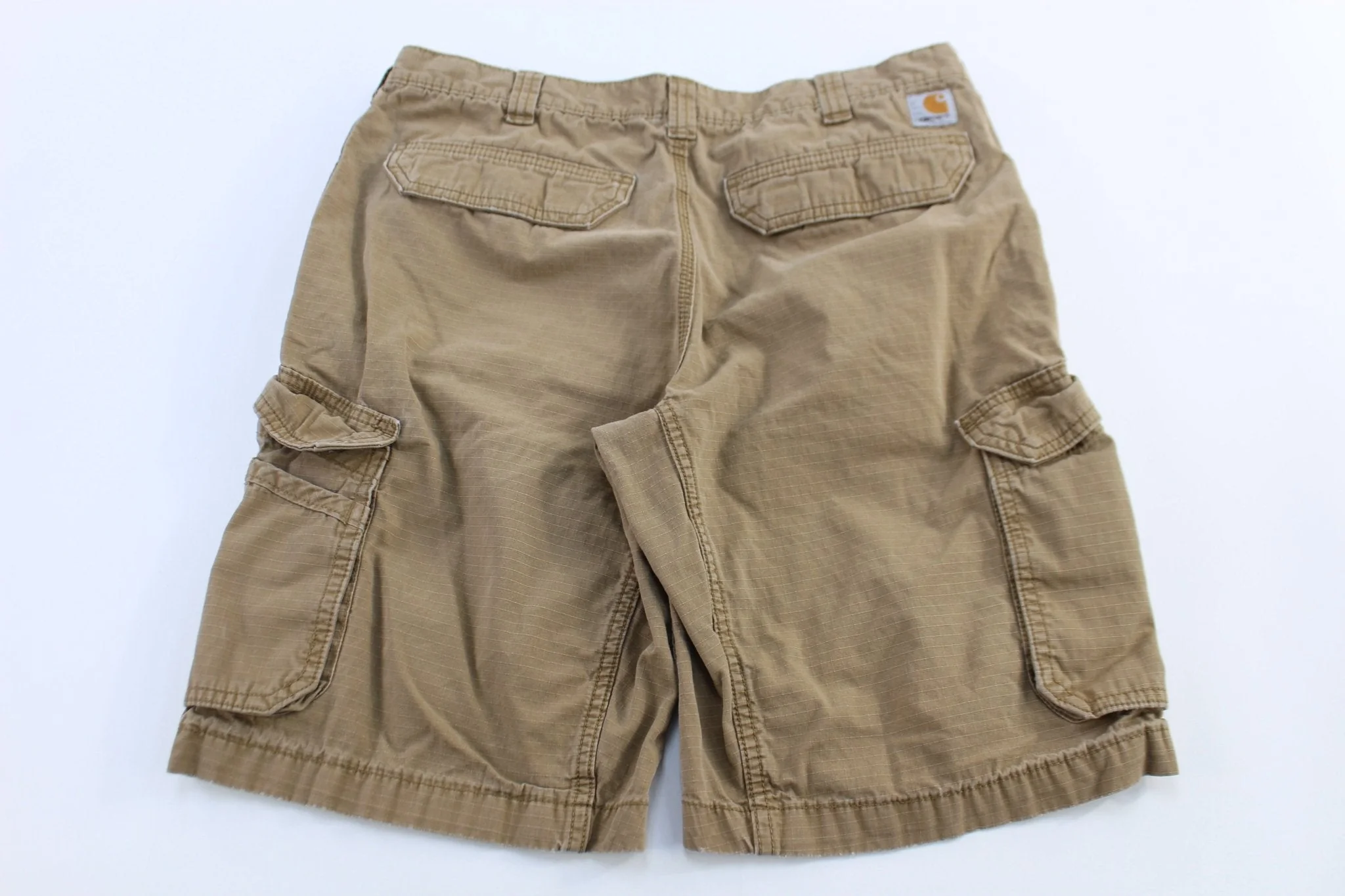 Carhartt Logo Patch Tan Cargo Shorts - Image 2
