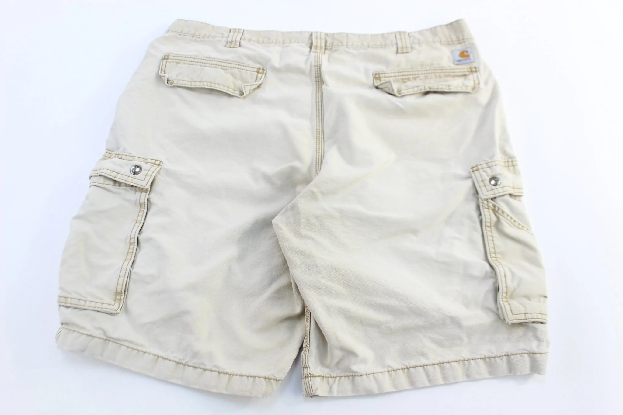 Carhartt logo Patch Tan Cargo Shorts