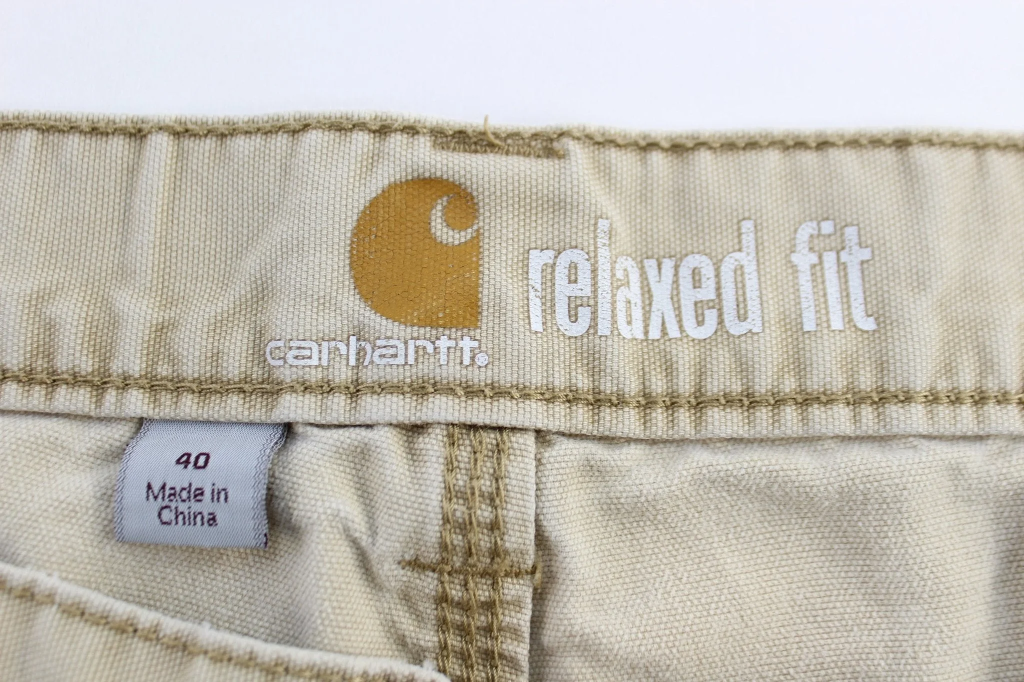 Carhartt logo Patch Tan Cargo Shorts - Image 4