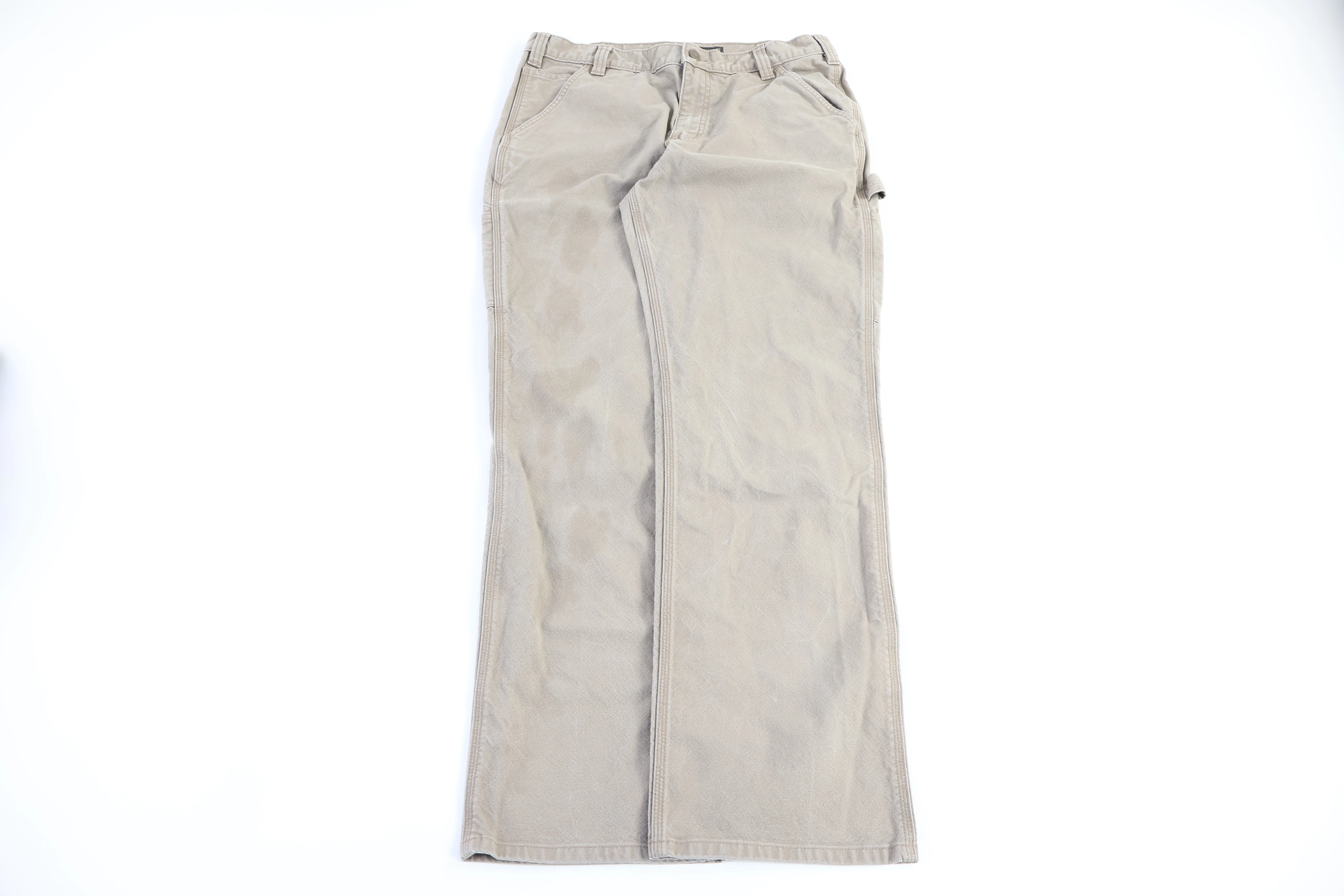 Carhartt Logo Patch Tan Carpenter Pants
