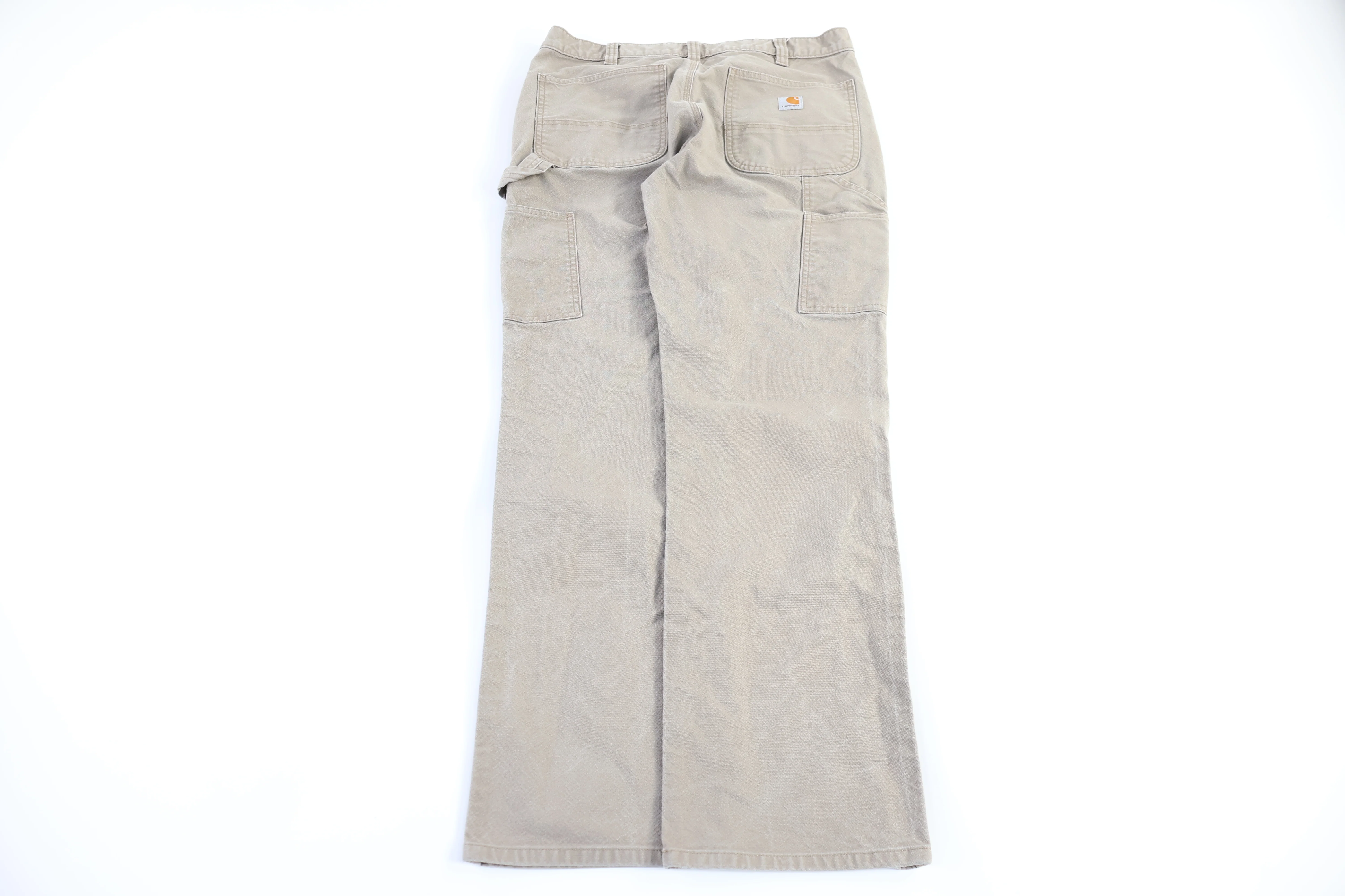Carhartt Logo Patch Tan Carpenter Pants - Image 2