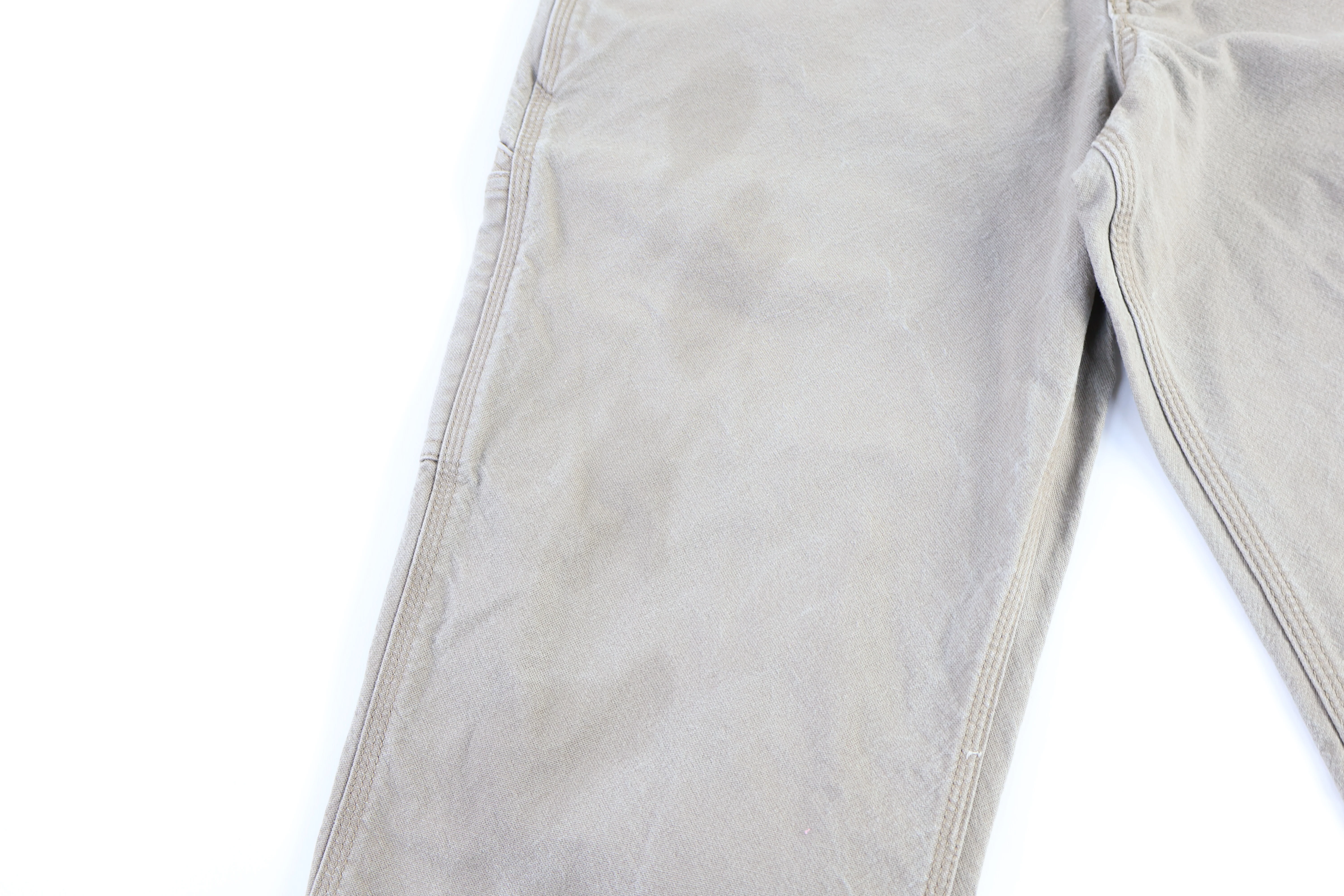 Carhartt Logo Patch Tan Carpenter Pants - Image 3