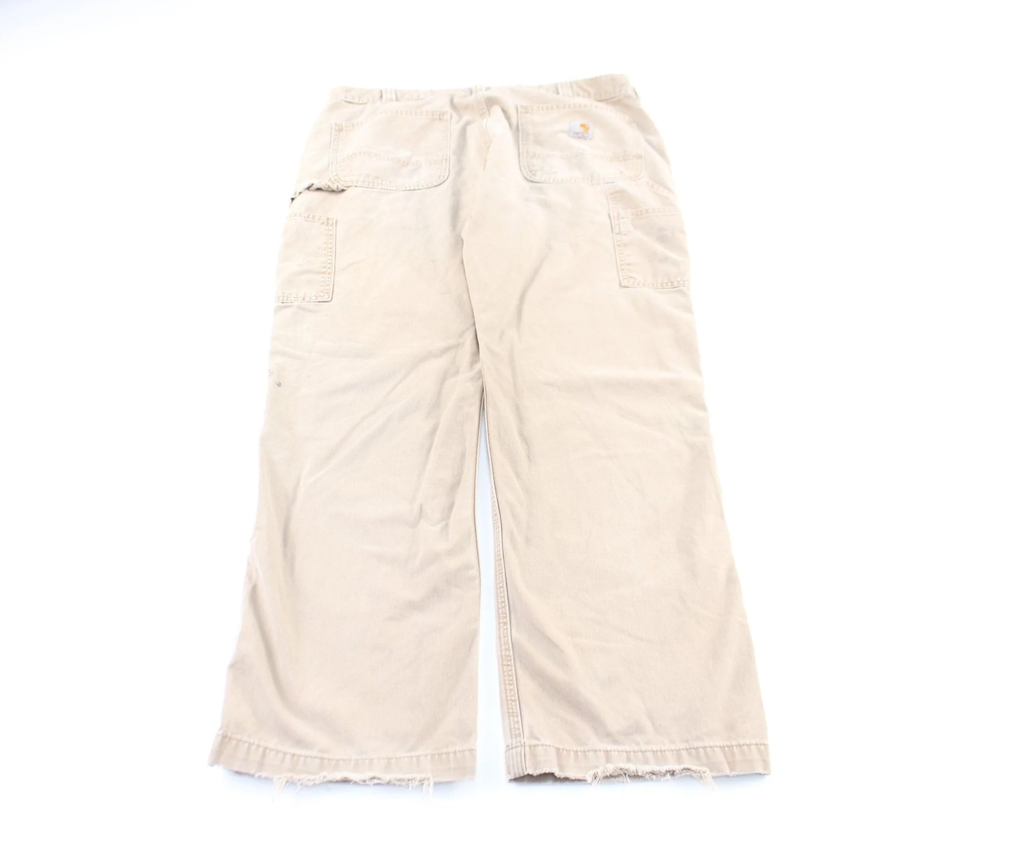 Carhartt Logo Patch Tan Carpenter Pants - Image 2