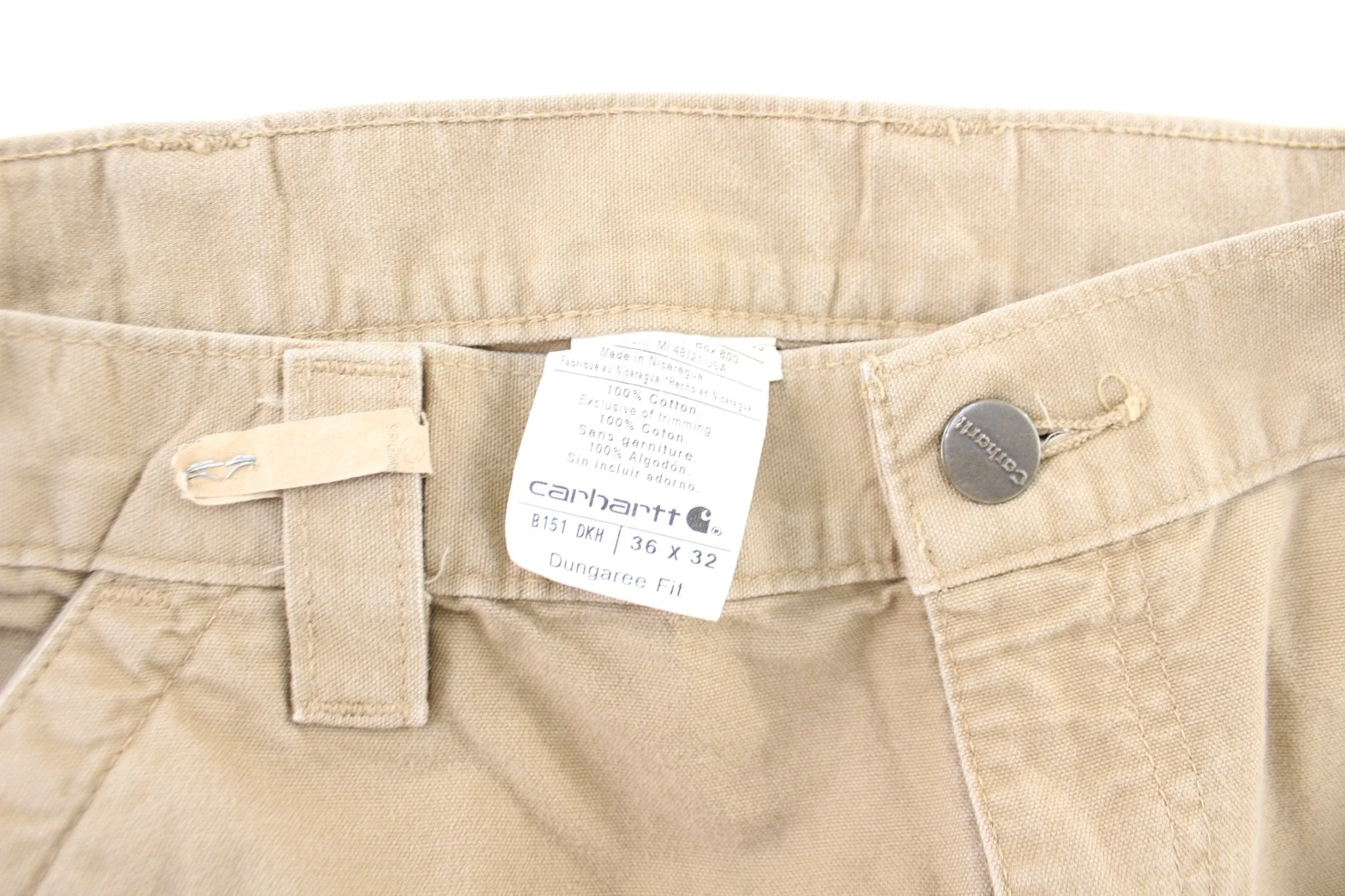 Carhartt Logo Patch Tan Carpenter Pants - Image 3