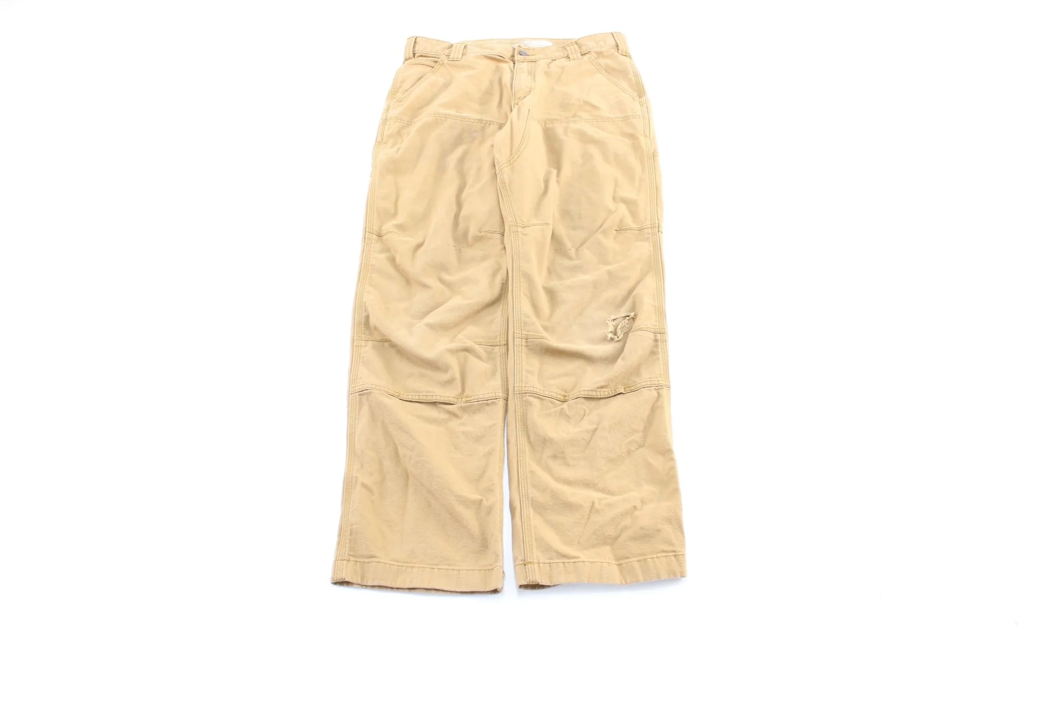 Carhartt Logo Patch Tan Carpenter Pants