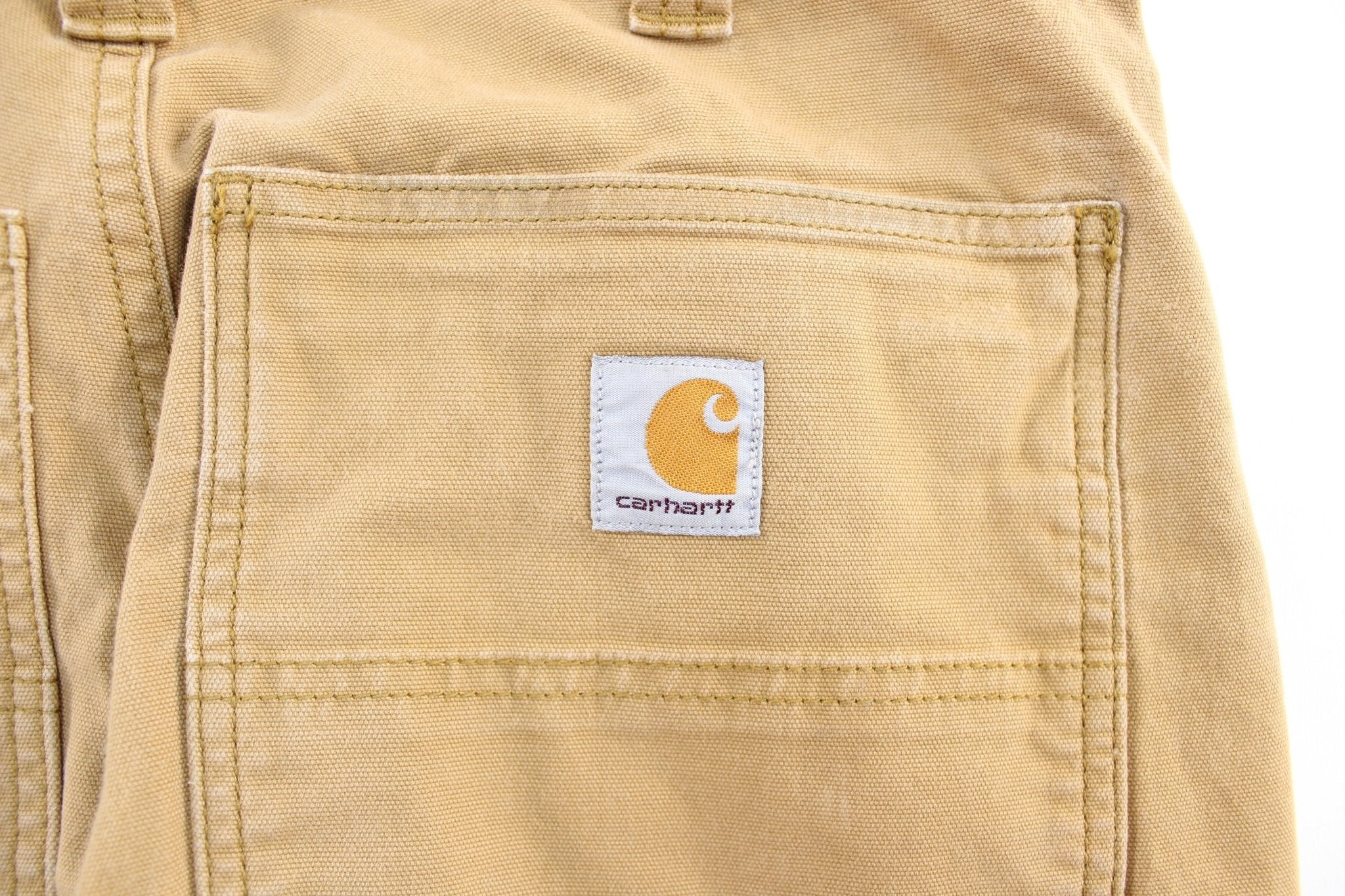 Carhartt Logo Patch Tan Carpenter Pants - Image 3