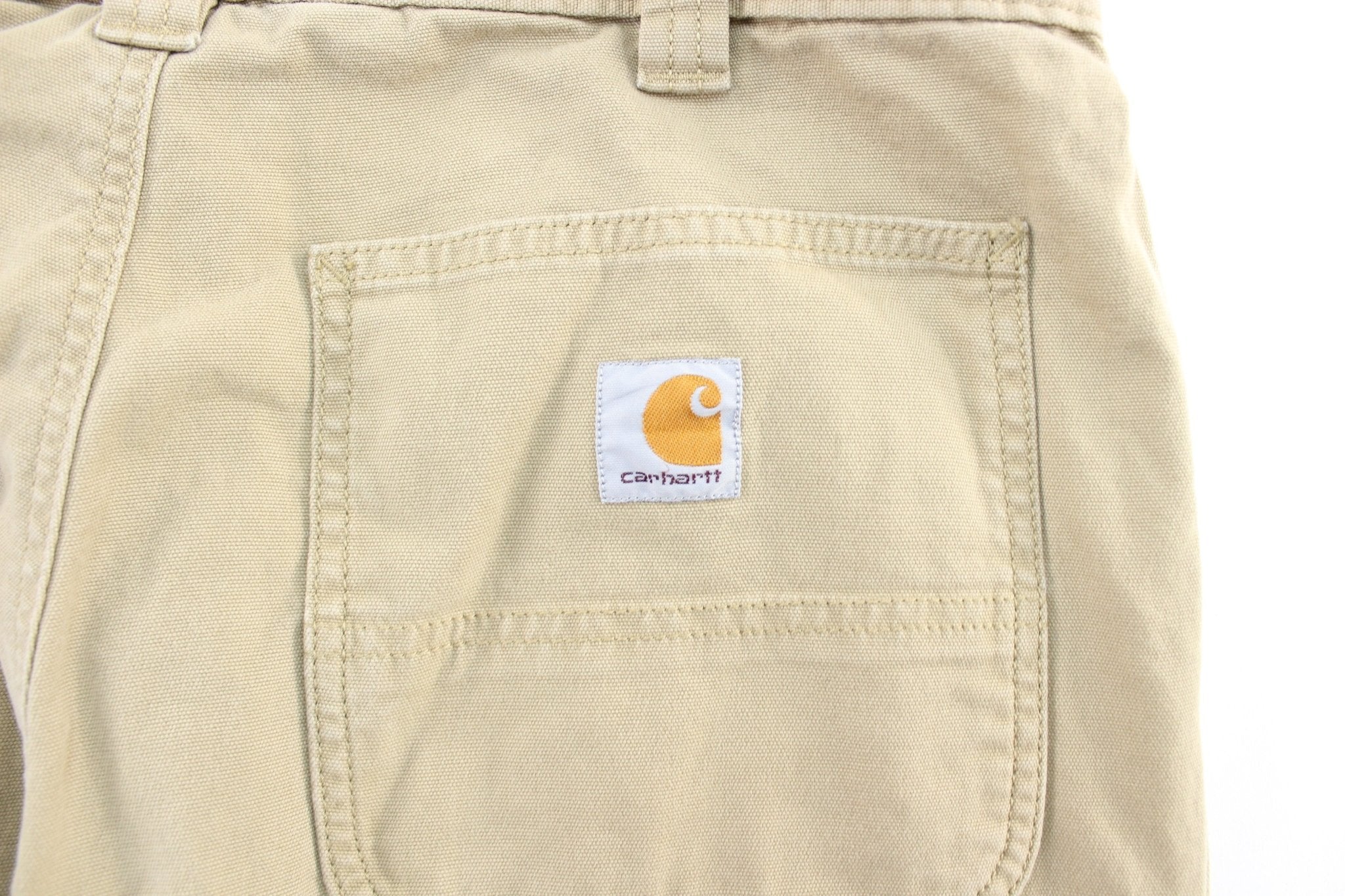 Carhartt Logo Patch Tan Carpenter Pants - Image 3