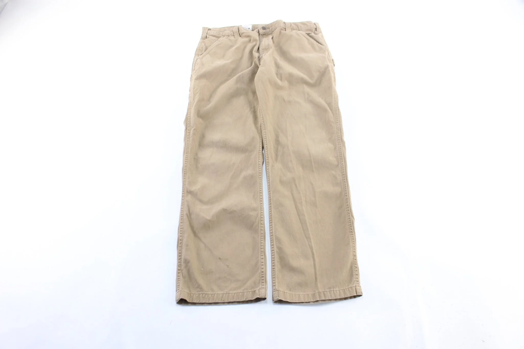 Carhartt Logo Patch Tan Carpenter Pants