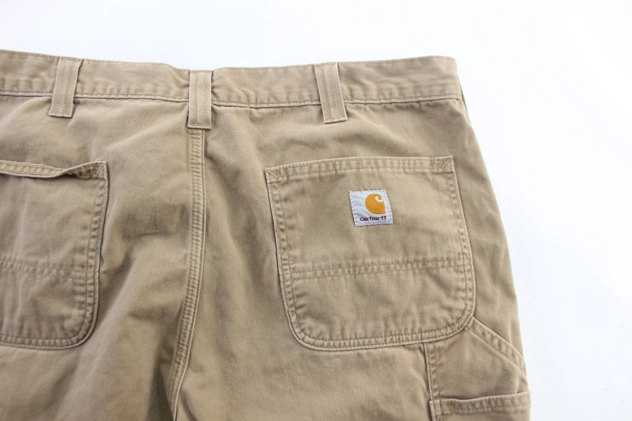 Carhartt Logo Patch Tan Carpenter Pants - Image 3