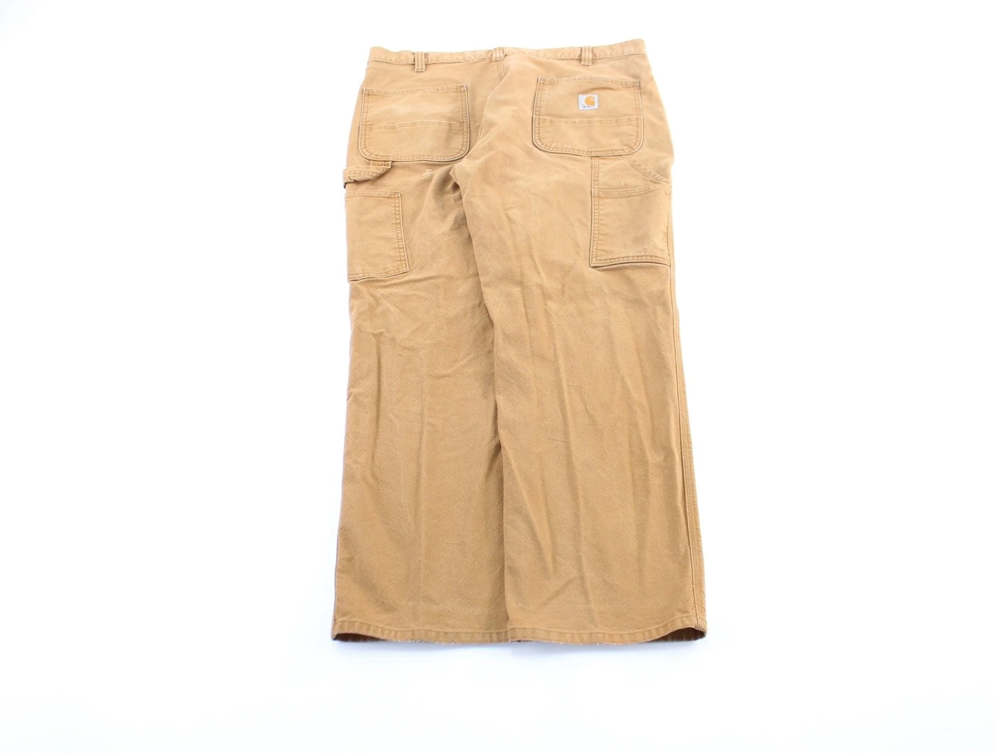 Carhartt Logo Patch Tan Carpenter Pants - Image 2