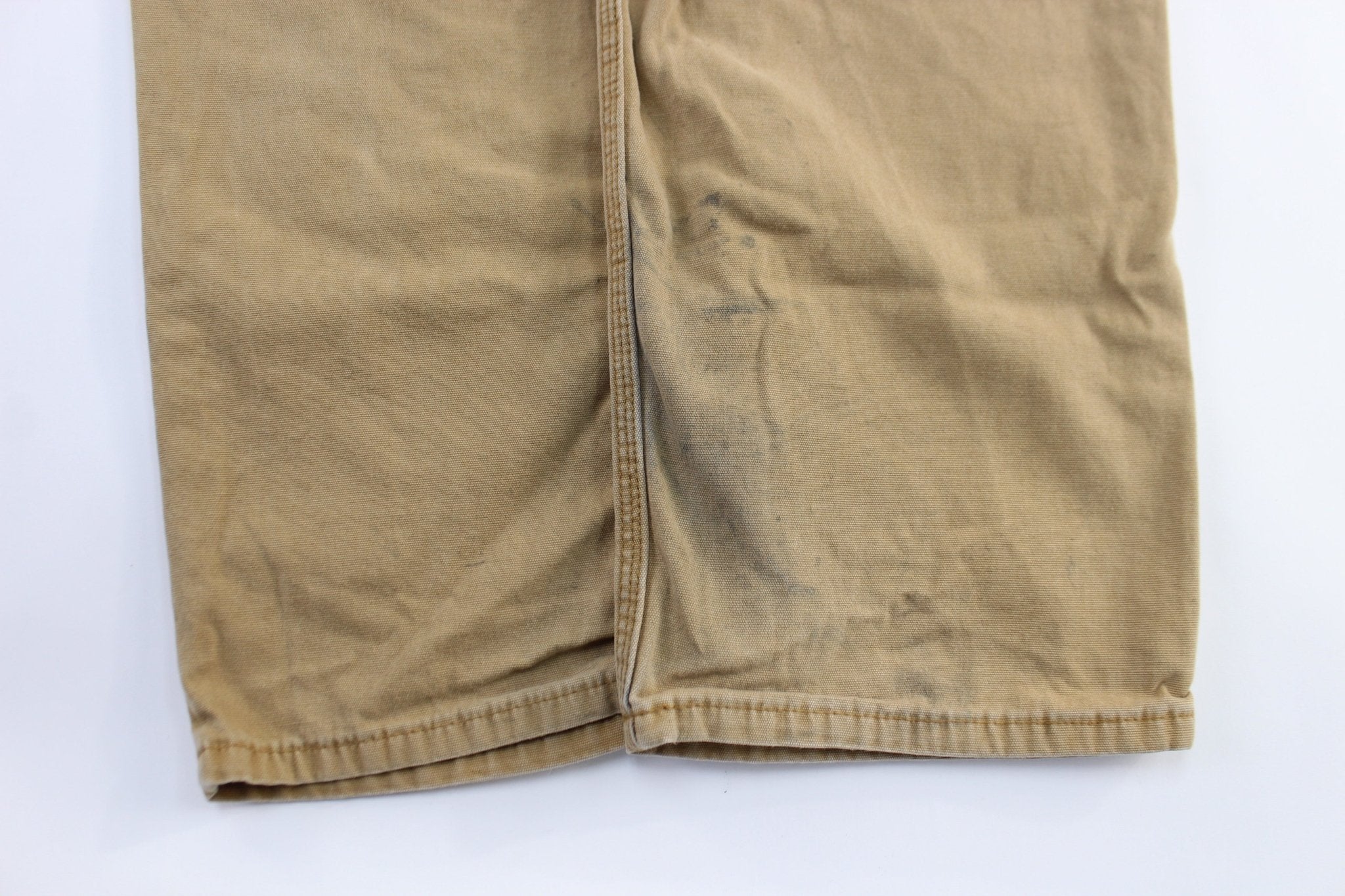 Carhartt Logo Patch Tan Carpenter Pants - Image 3
