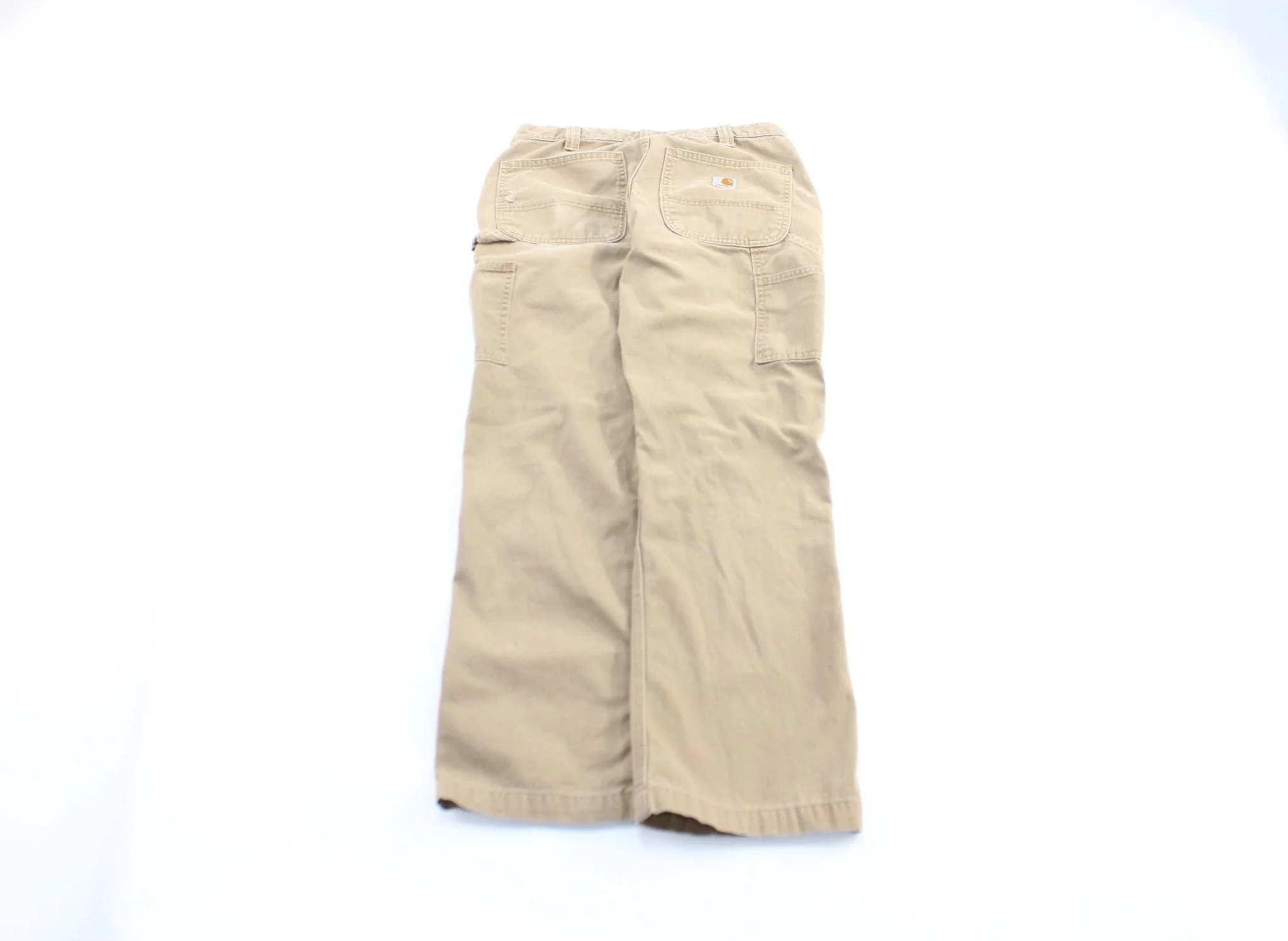 Carhartt Logo Patch Tan Carpenter Pants - Image 2