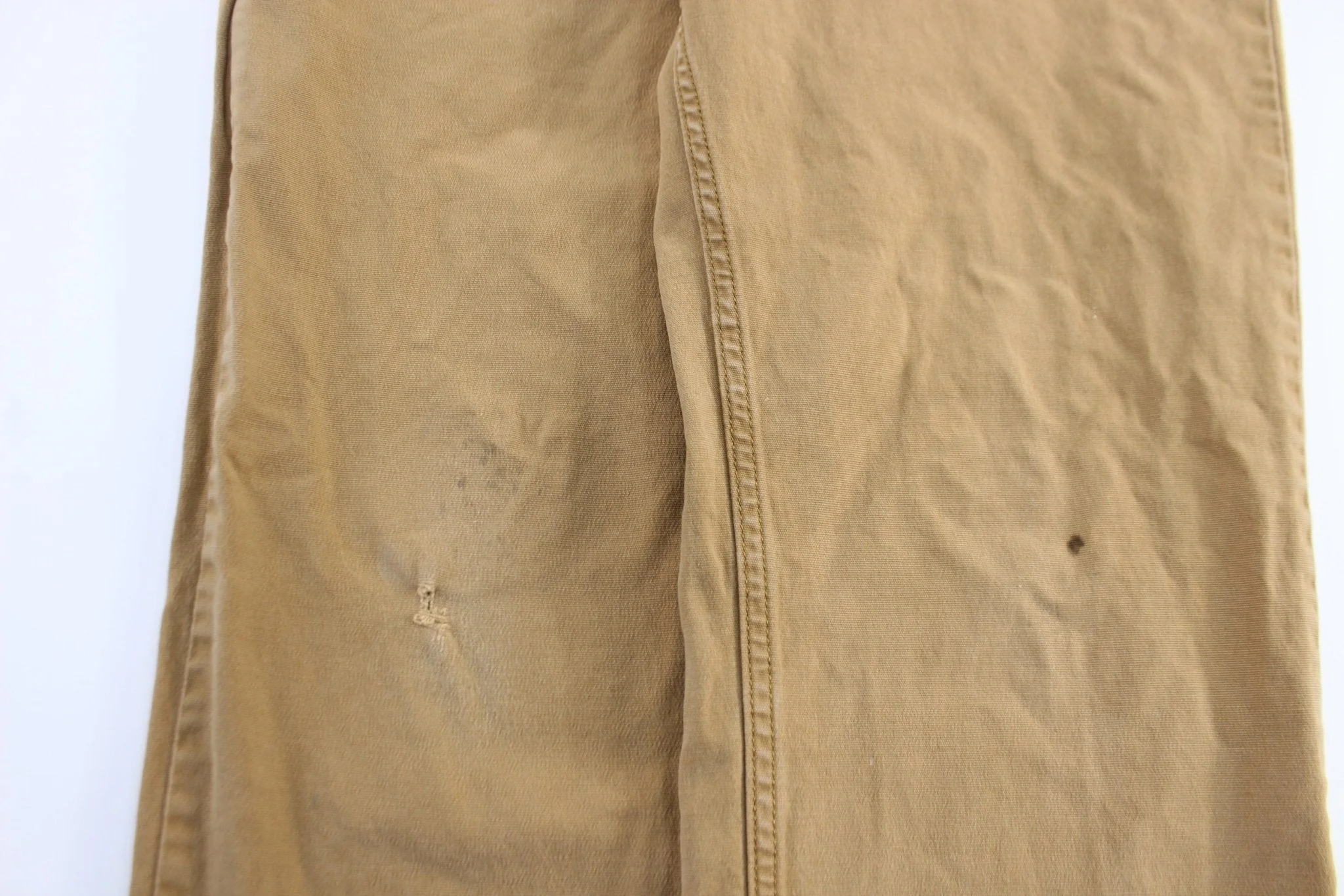 Carhartt Logo Patch Tan Carpenter Pants - Image 2