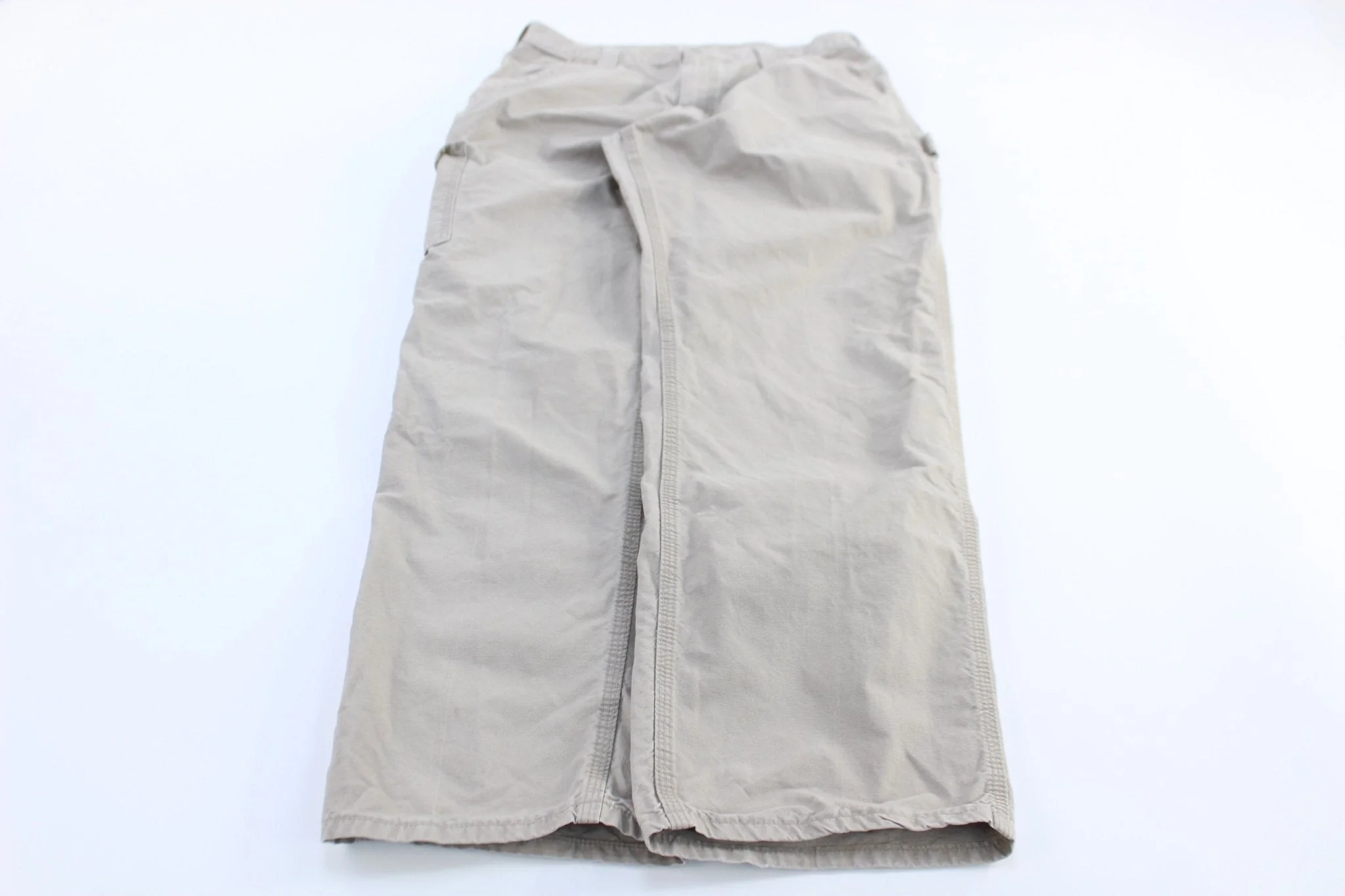 Carhartt Logo Patch Tan Carpenter Pants - Image 2