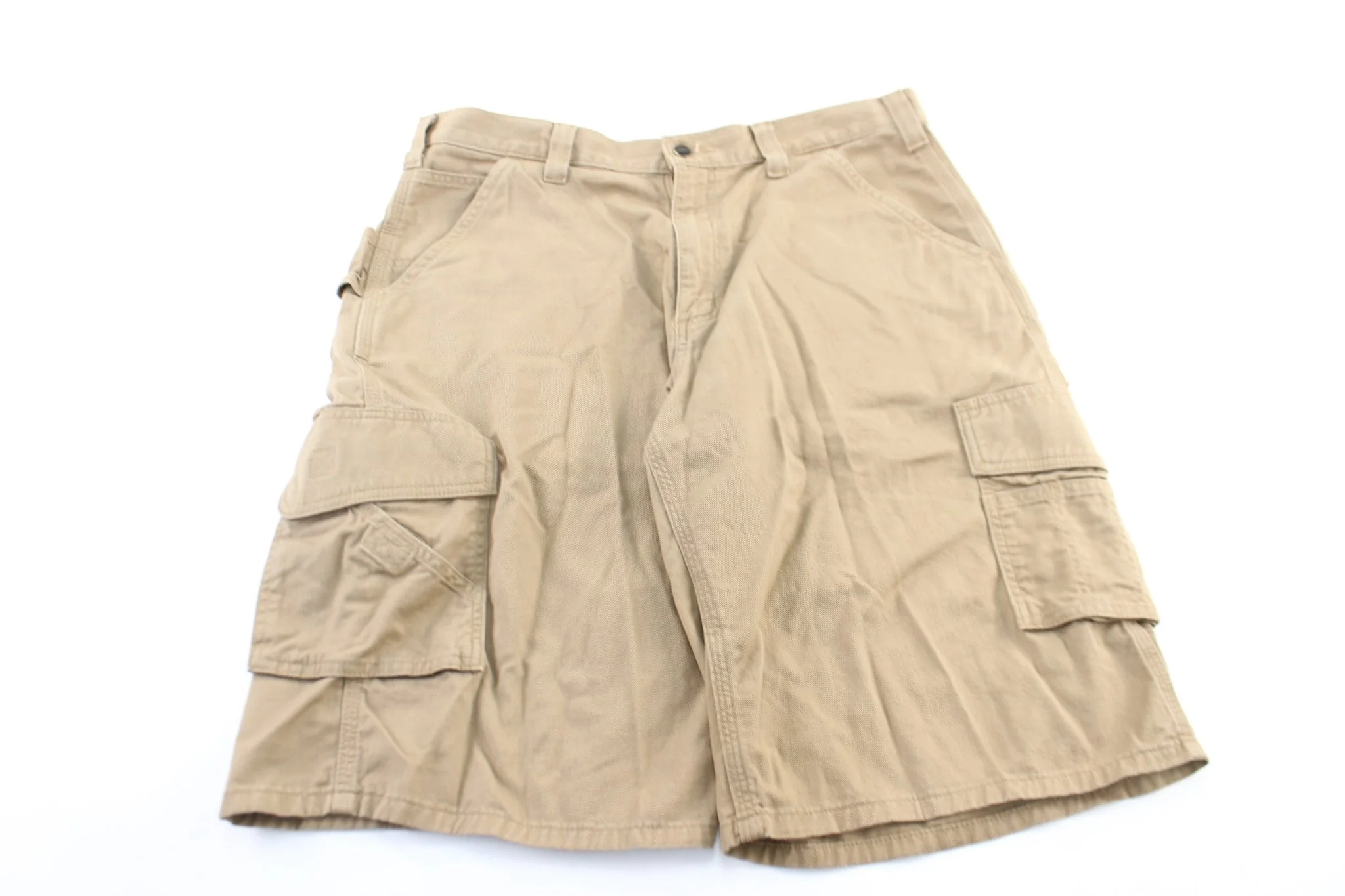 Carhartt Logo Patch Tan Carpenter Shorts