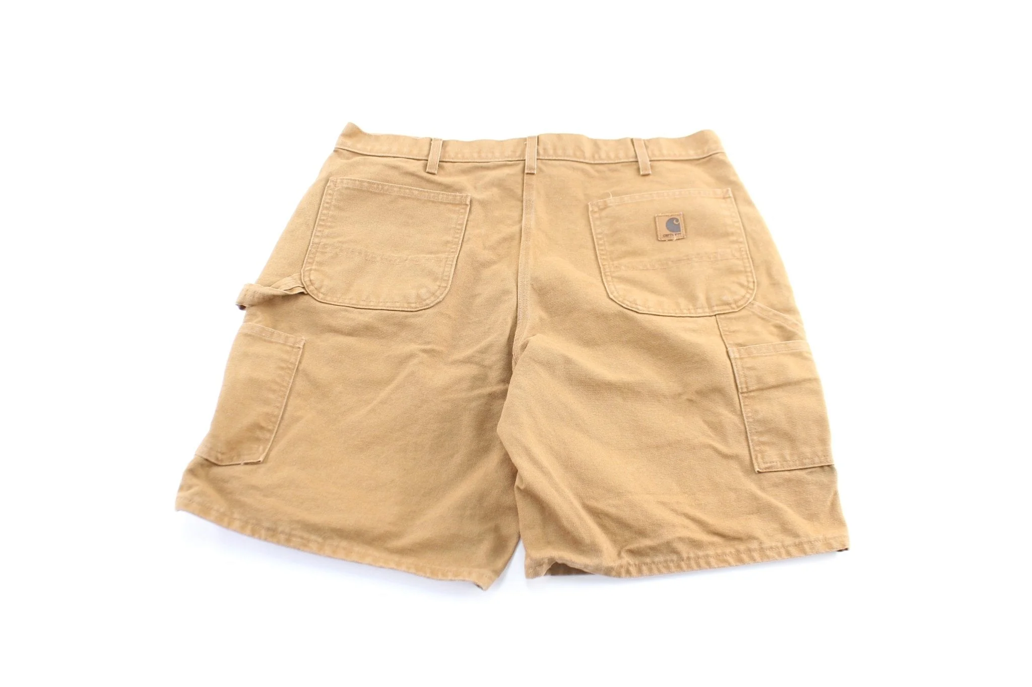 Carhartt Logo Patch Tan Carpenter Shorts - Image 2