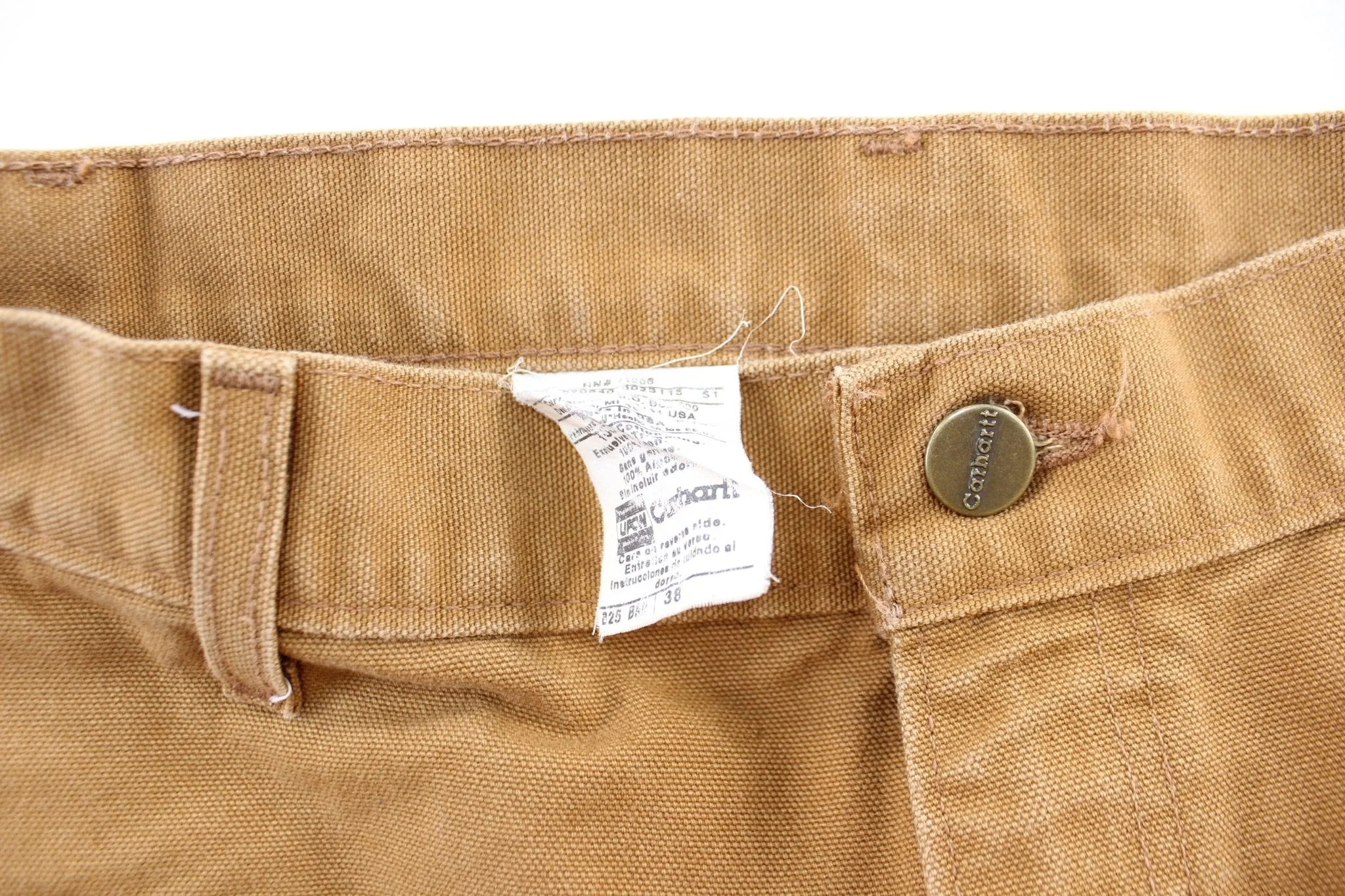 Carhartt Logo Patch Tan Carpenter Shorts - Image 3