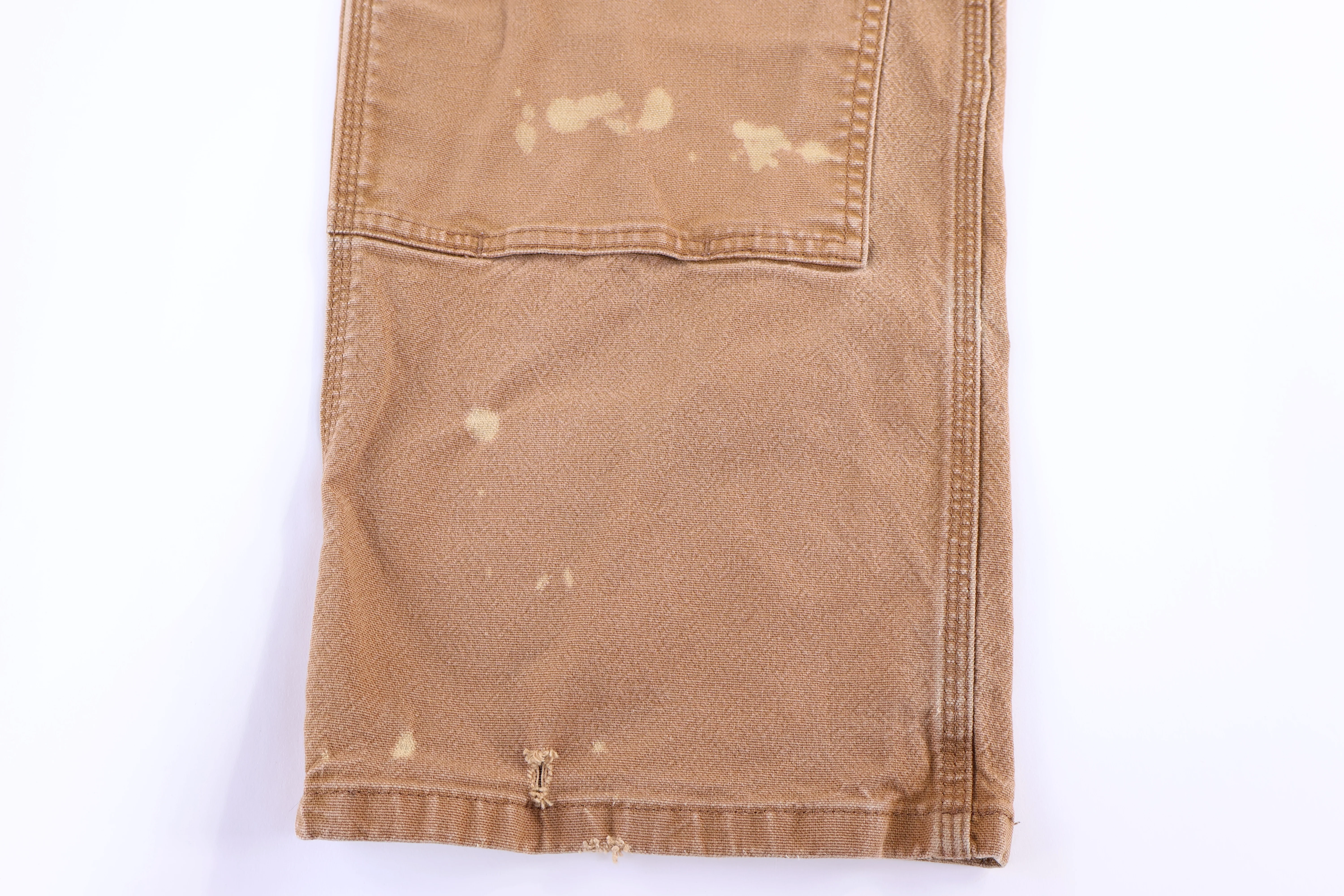 Carhartt Logo Patch Tan Double Knee Pants - Image 3
