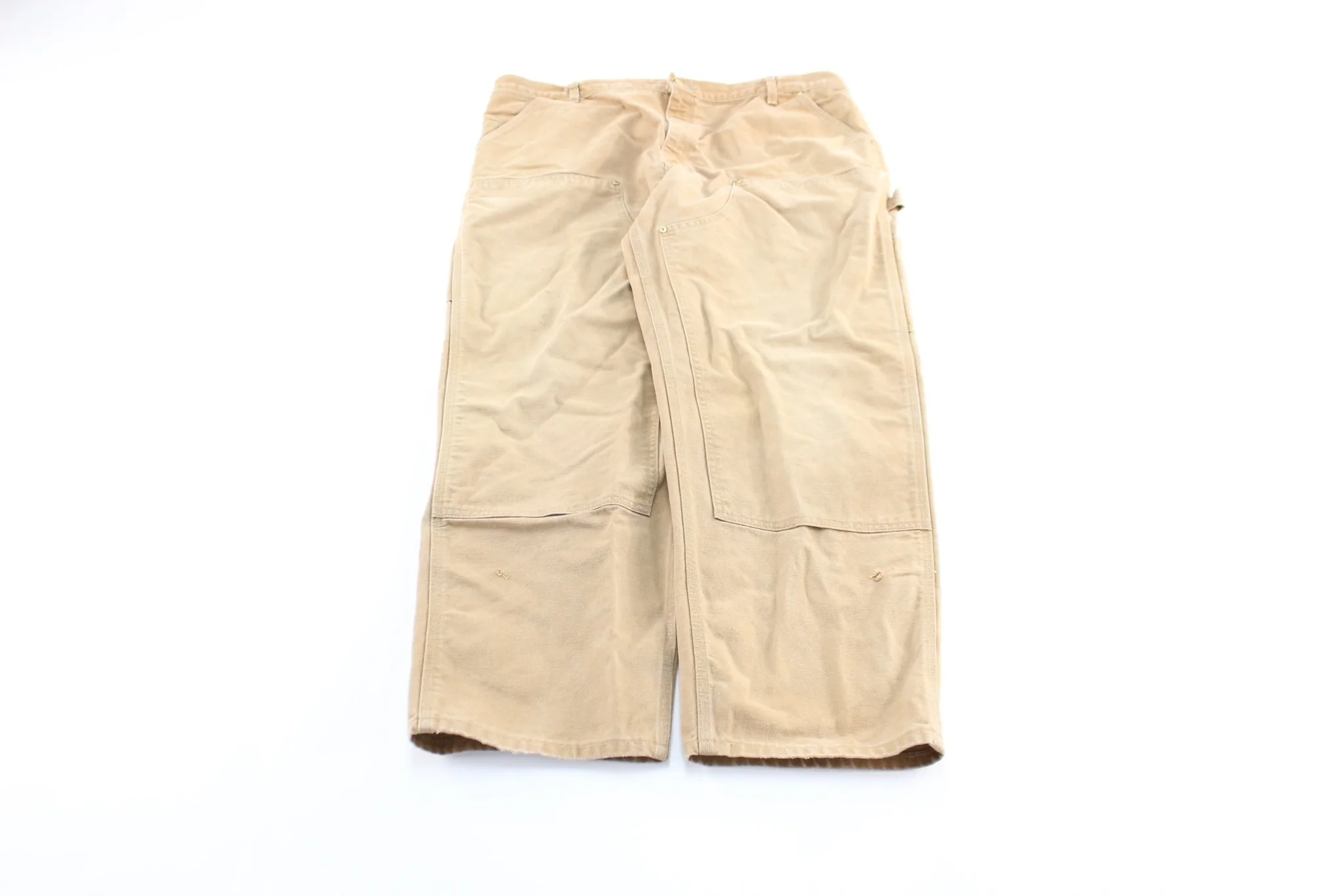 Carhartt Logo Patch Tan DoubleKnee Workear Pants