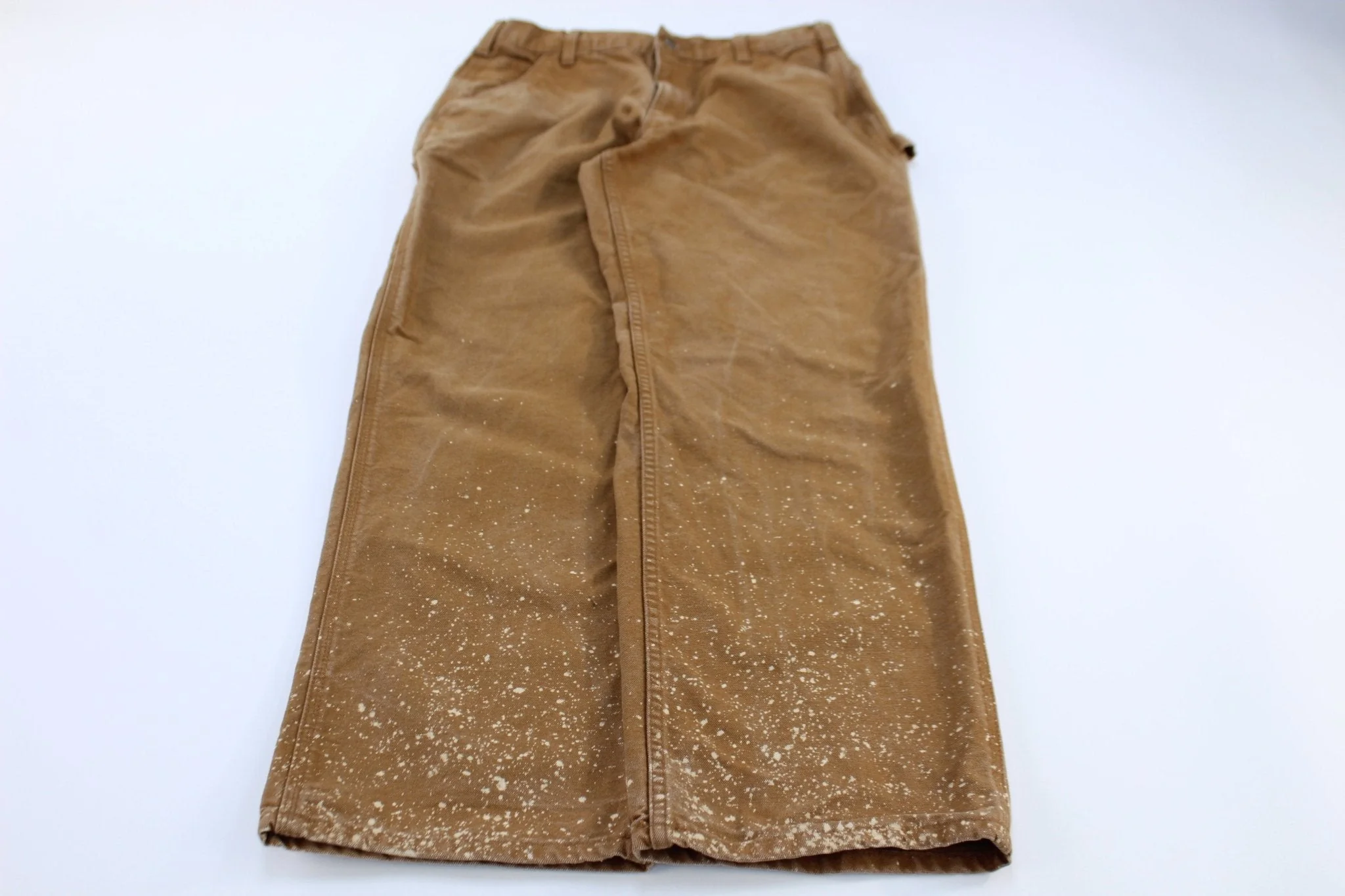 Carhartt Logo Patch Tan Dunagree Fit Pants - Image 2