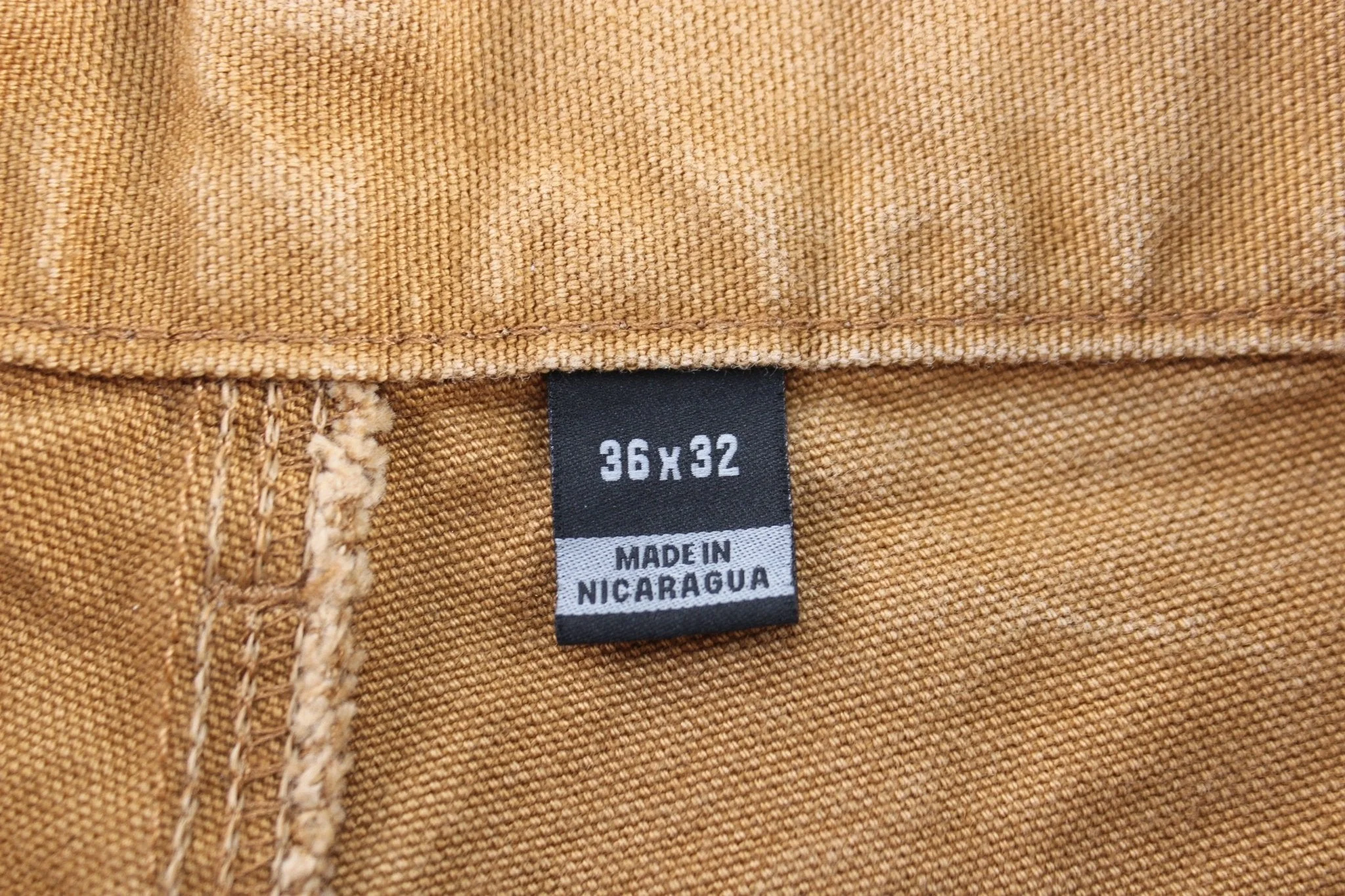 Carhartt Logo Patch Tan Dunagree Fit Pants - Image 4