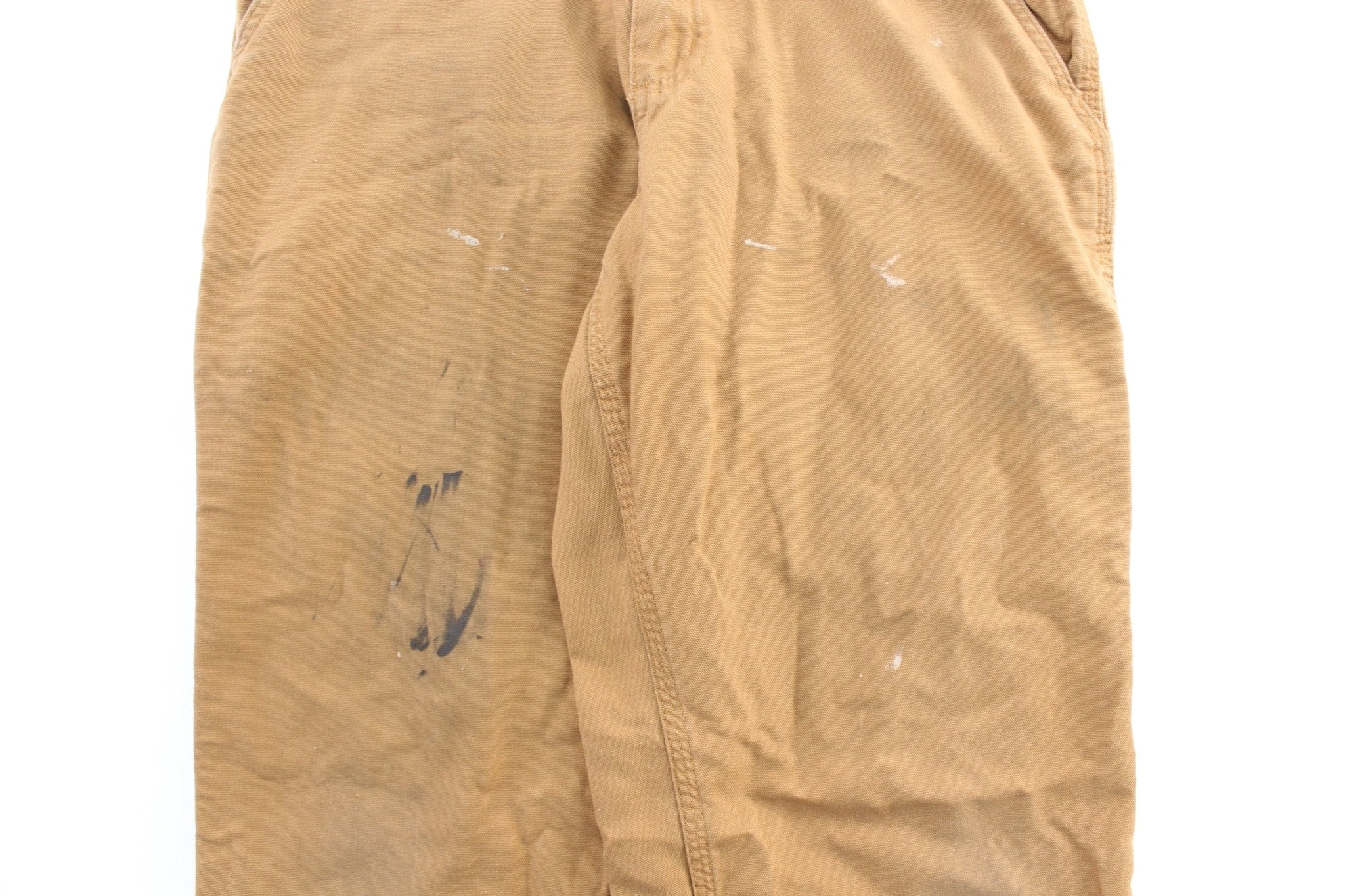 Carhartt Logo Patch Tan Dungaree Fit Pants - Image 3