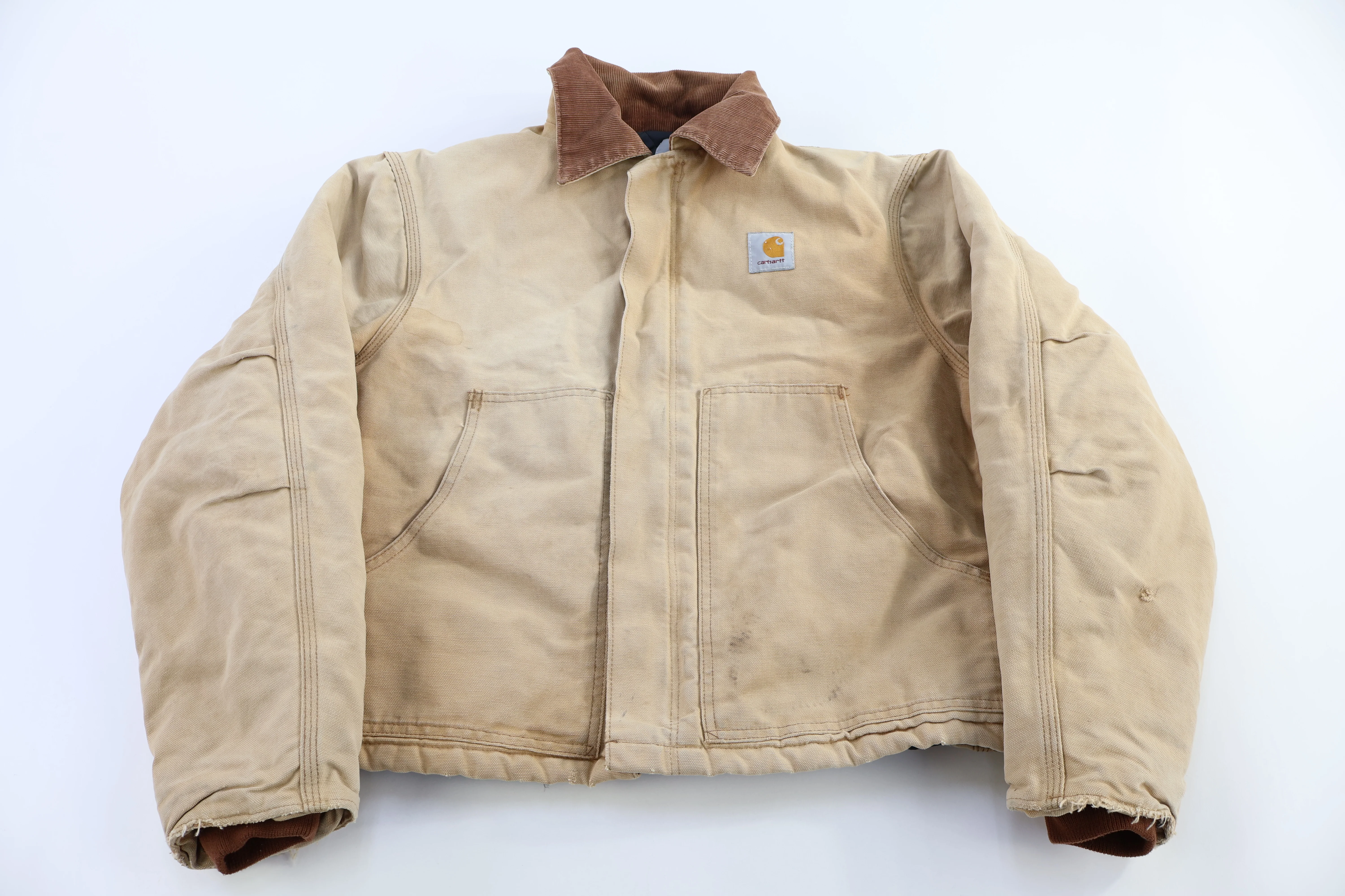 Carhartt Logo Patch Tan Full Zip Jacket
