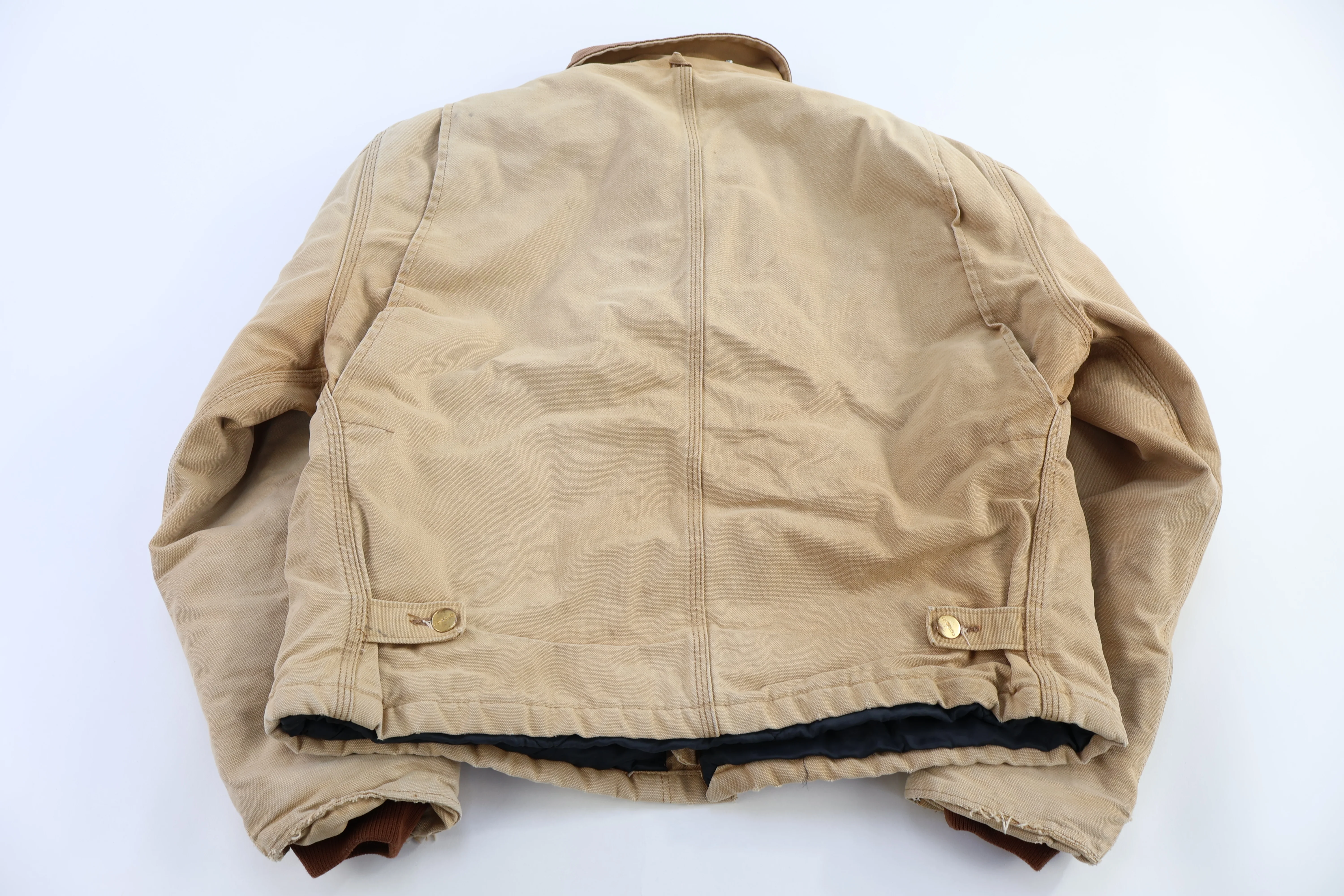 Carhartt Logo Patch Tan Full Zip Jacket - Image 2