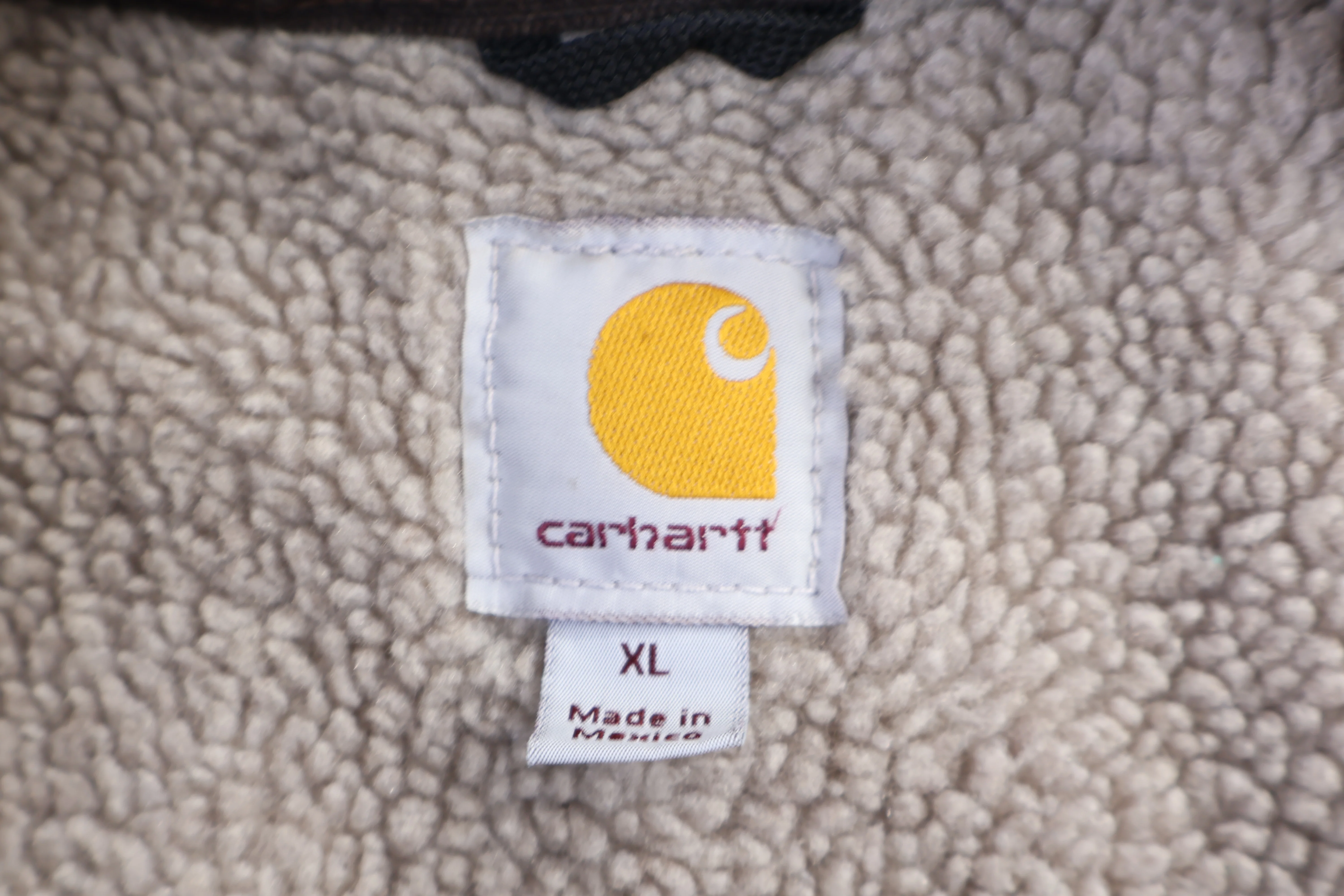 Carhartt Logo Patch Tan Full Zip Jacket - Image 3