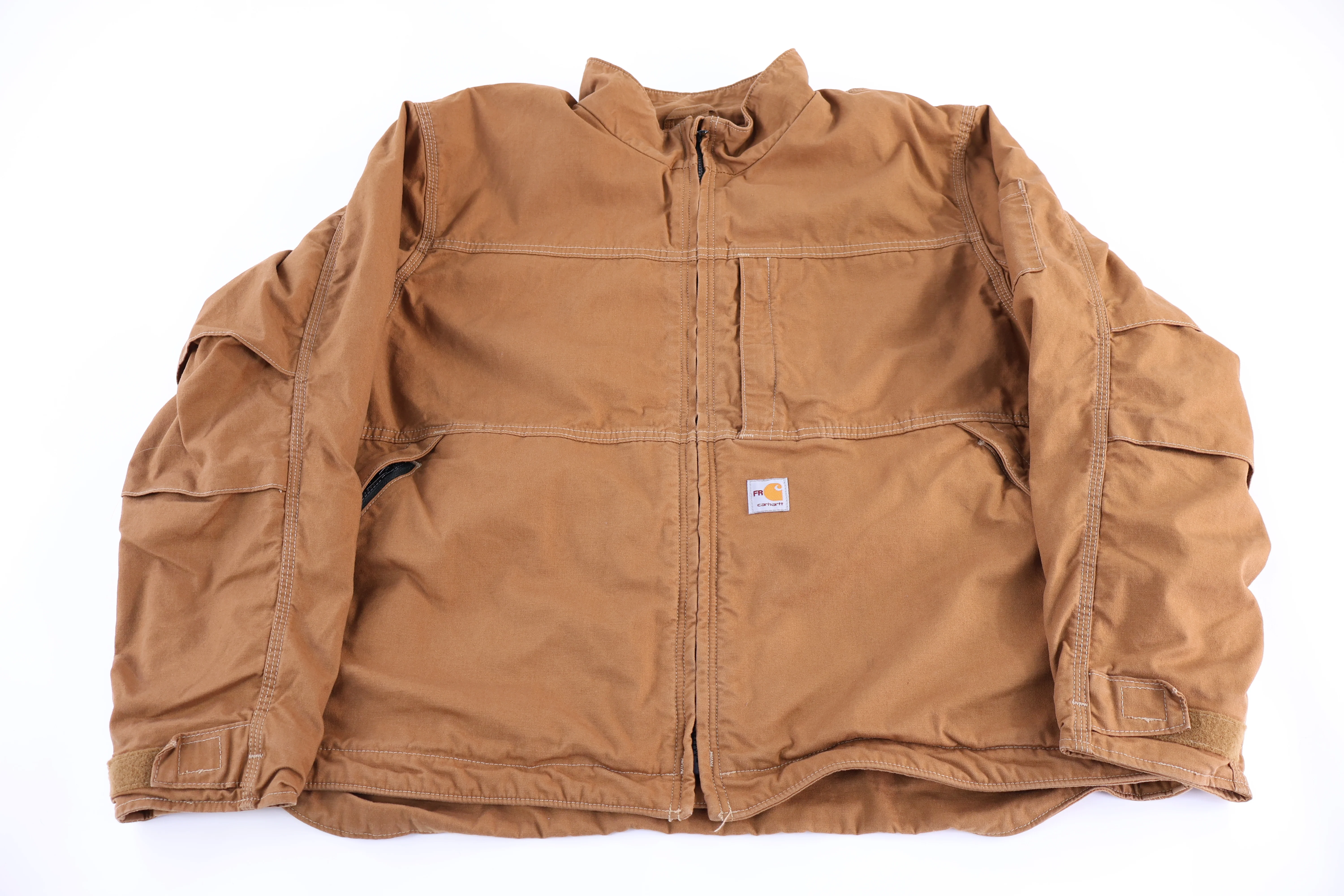 Carhartt Logo Patch Tan Full Zip Jacket