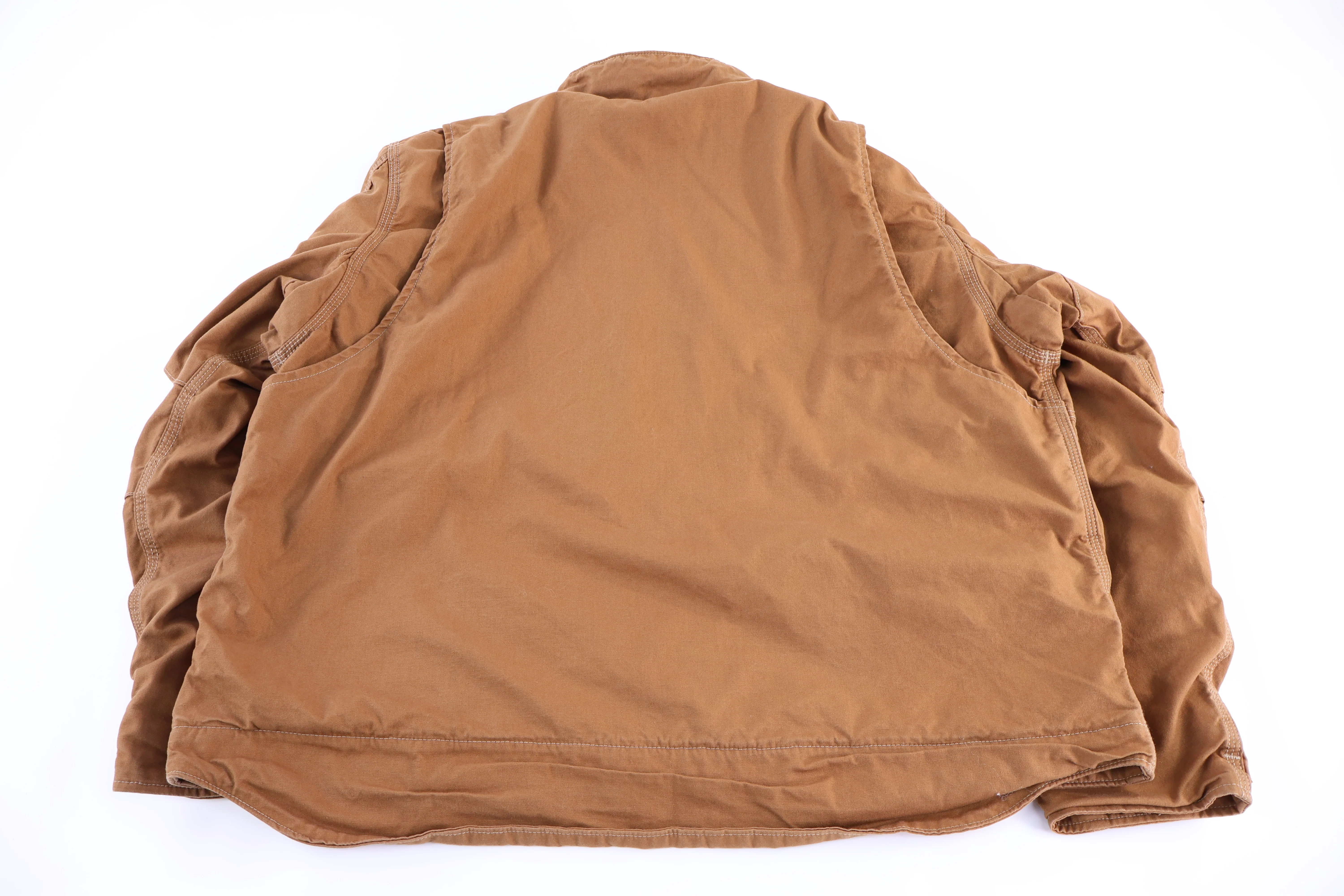 Carhartt Logo Patch Tan Full Zip Jacket - Image 2