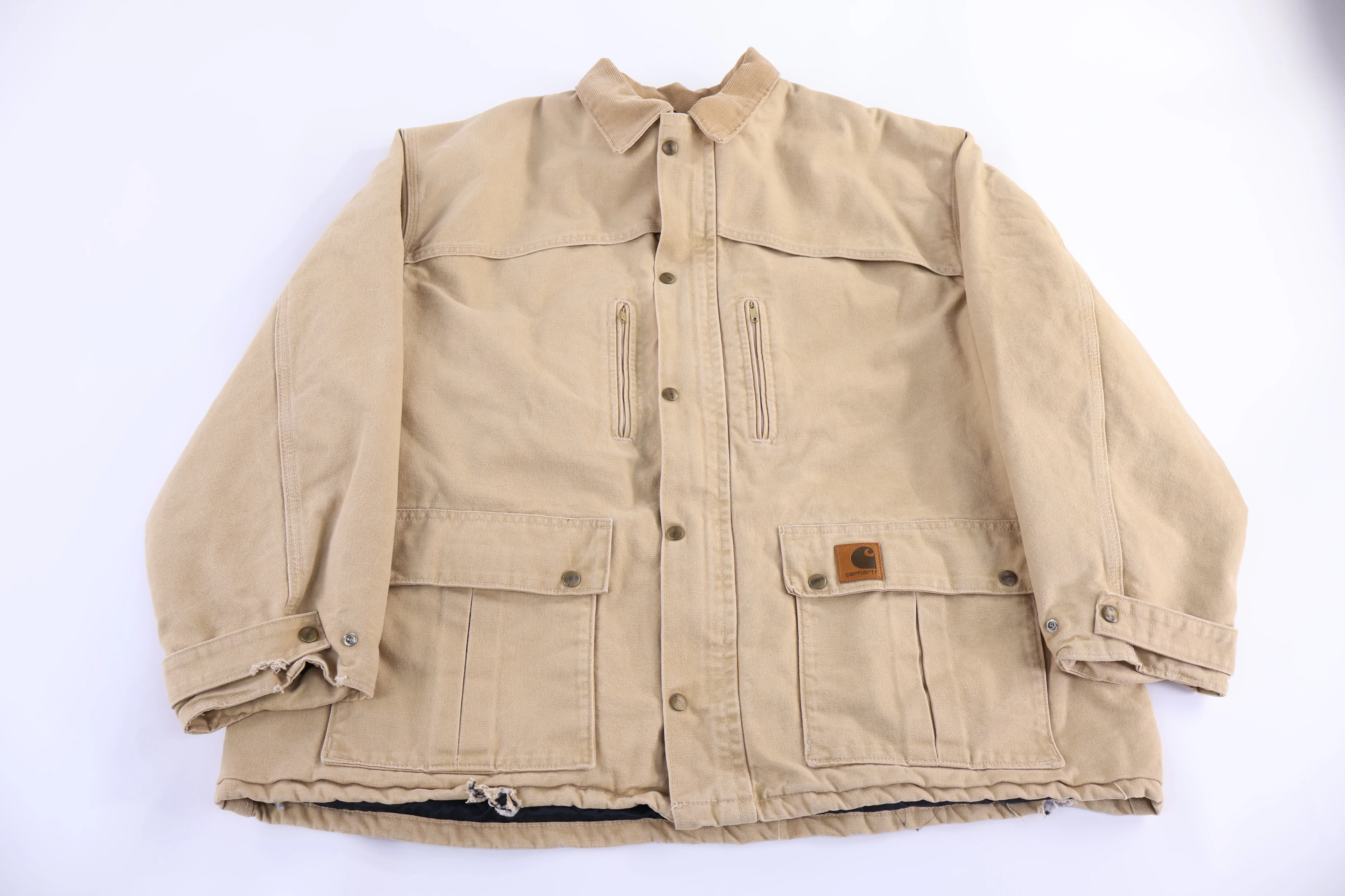 Carhartt Logo Patch Tan Full Zip Jacket