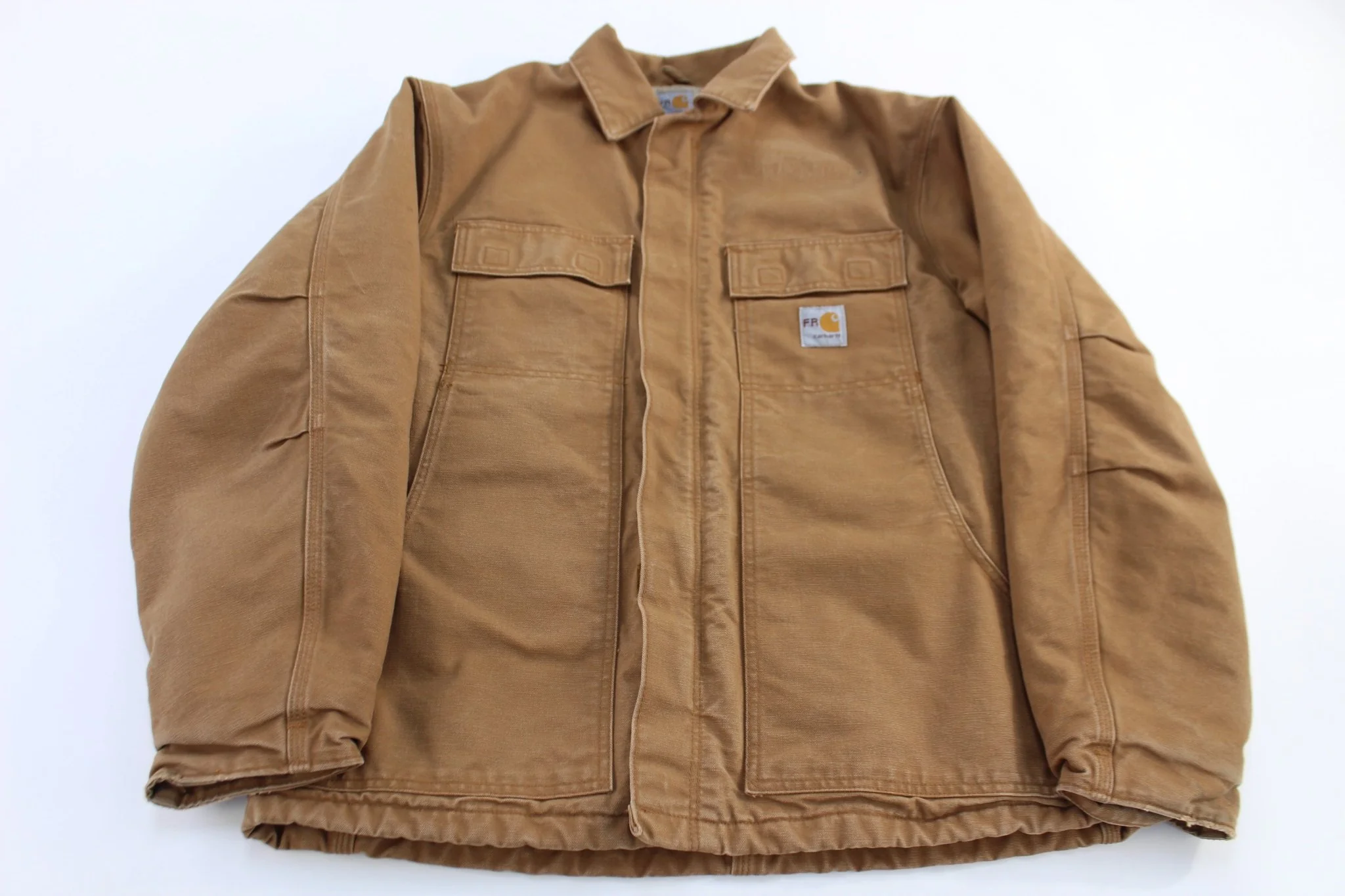 Carhartt Logo Patch Tan Full Zip Jacket