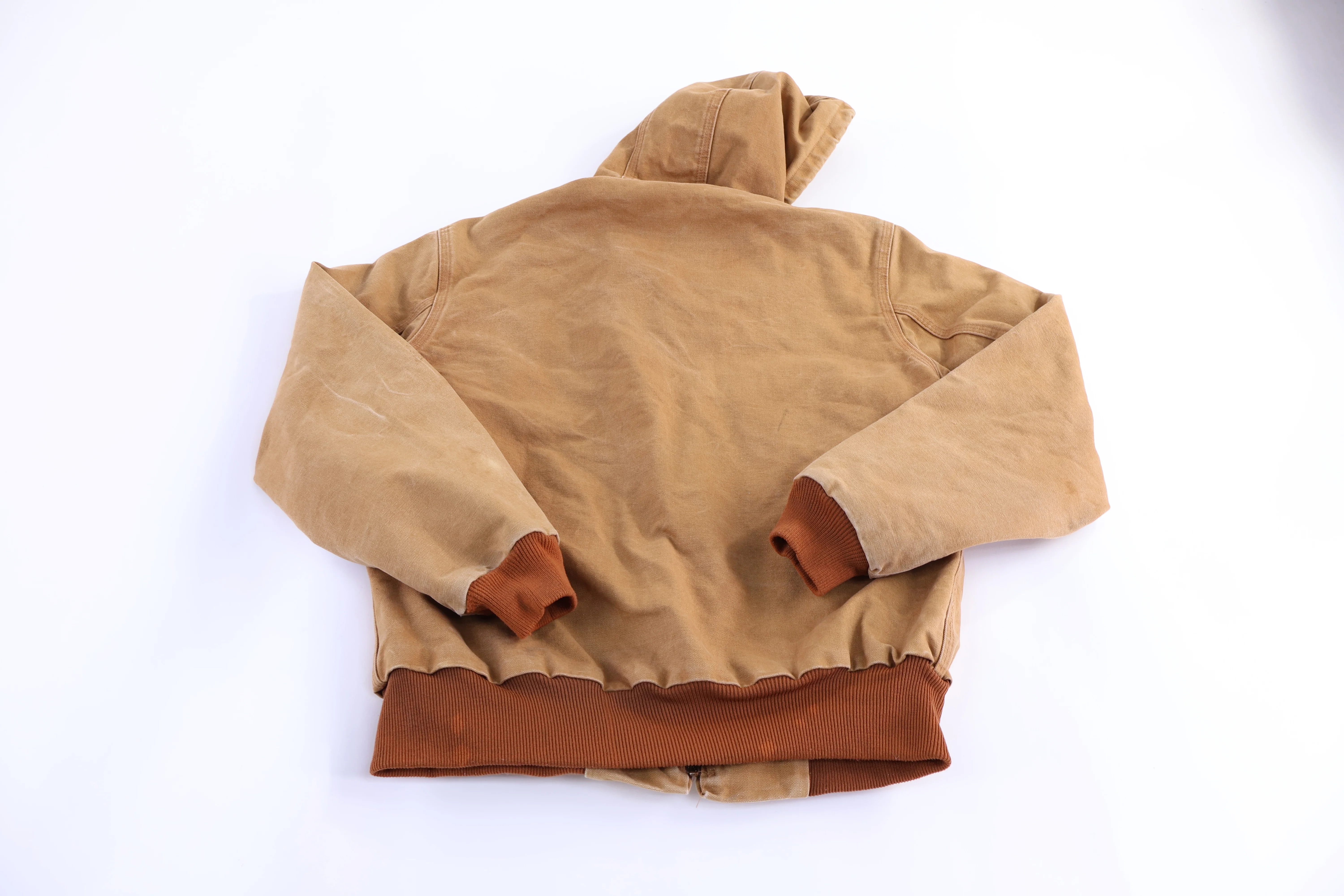 Carhartt Logo Patch Tan Full Zip Jacket - Image 3