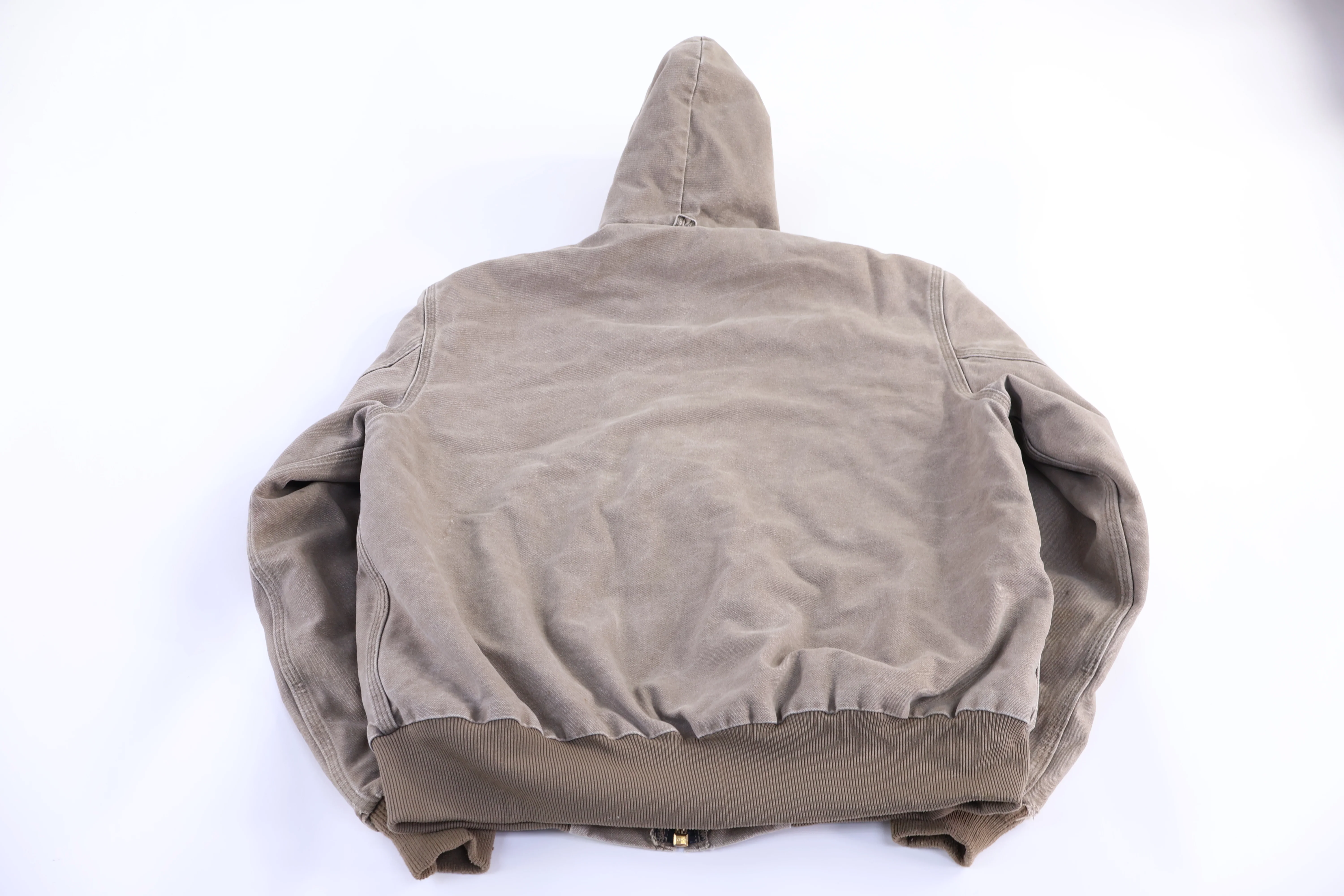 Carhartt Logo Patch Tan Full Zip Jacket - Image 2